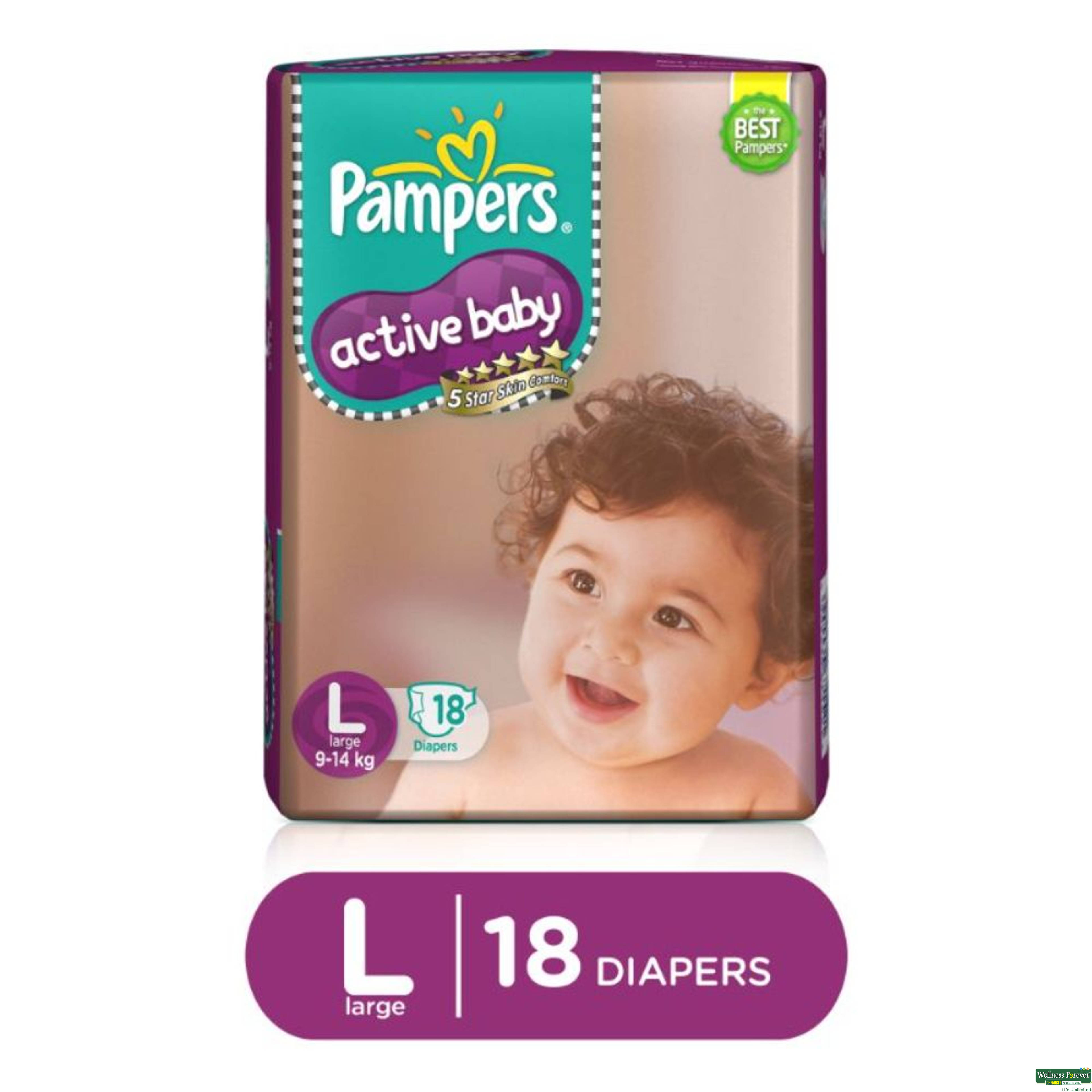 Pampers Diaper Active Baby L 18Piece-image