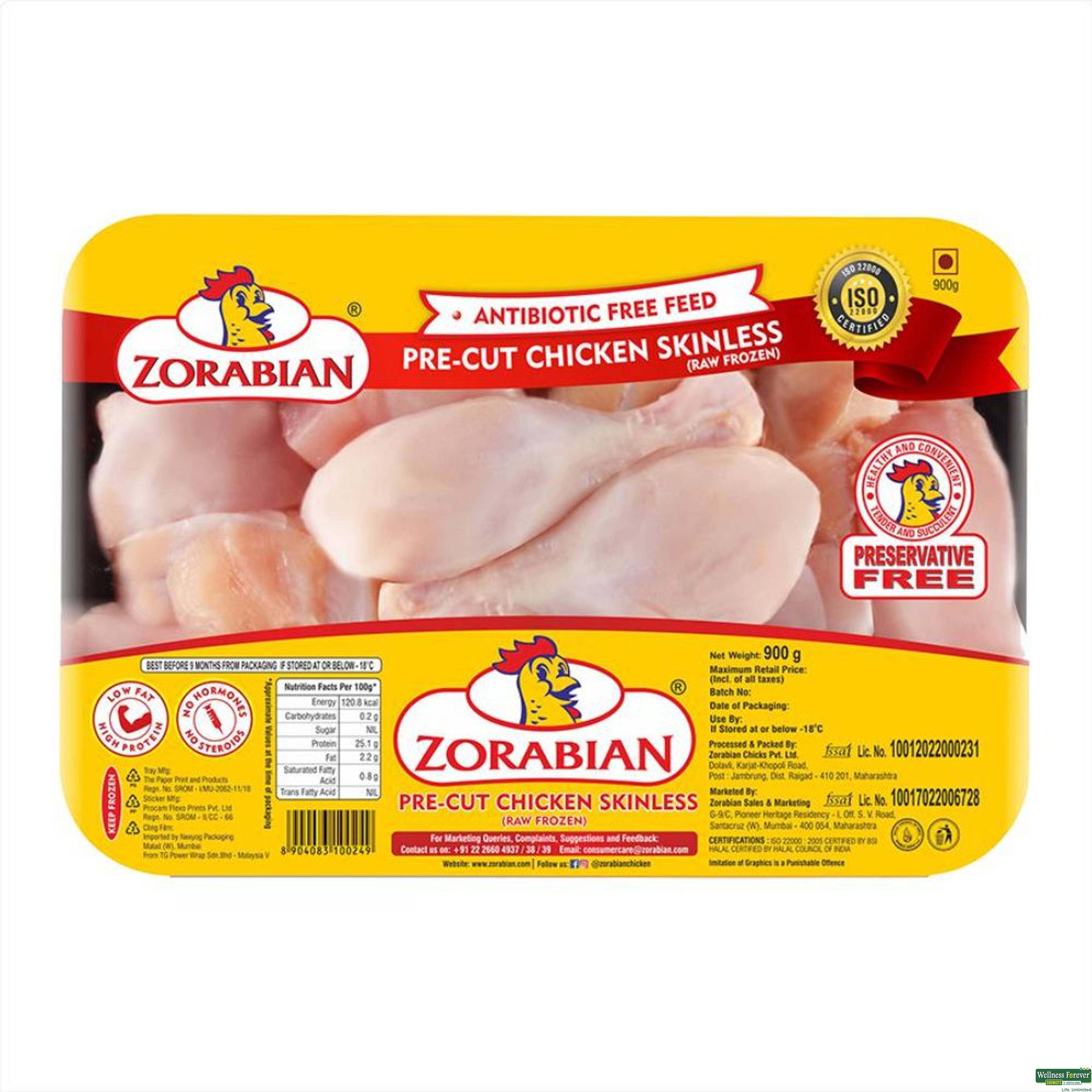 Zorabian Pre Cut Chicken, 900 g-image