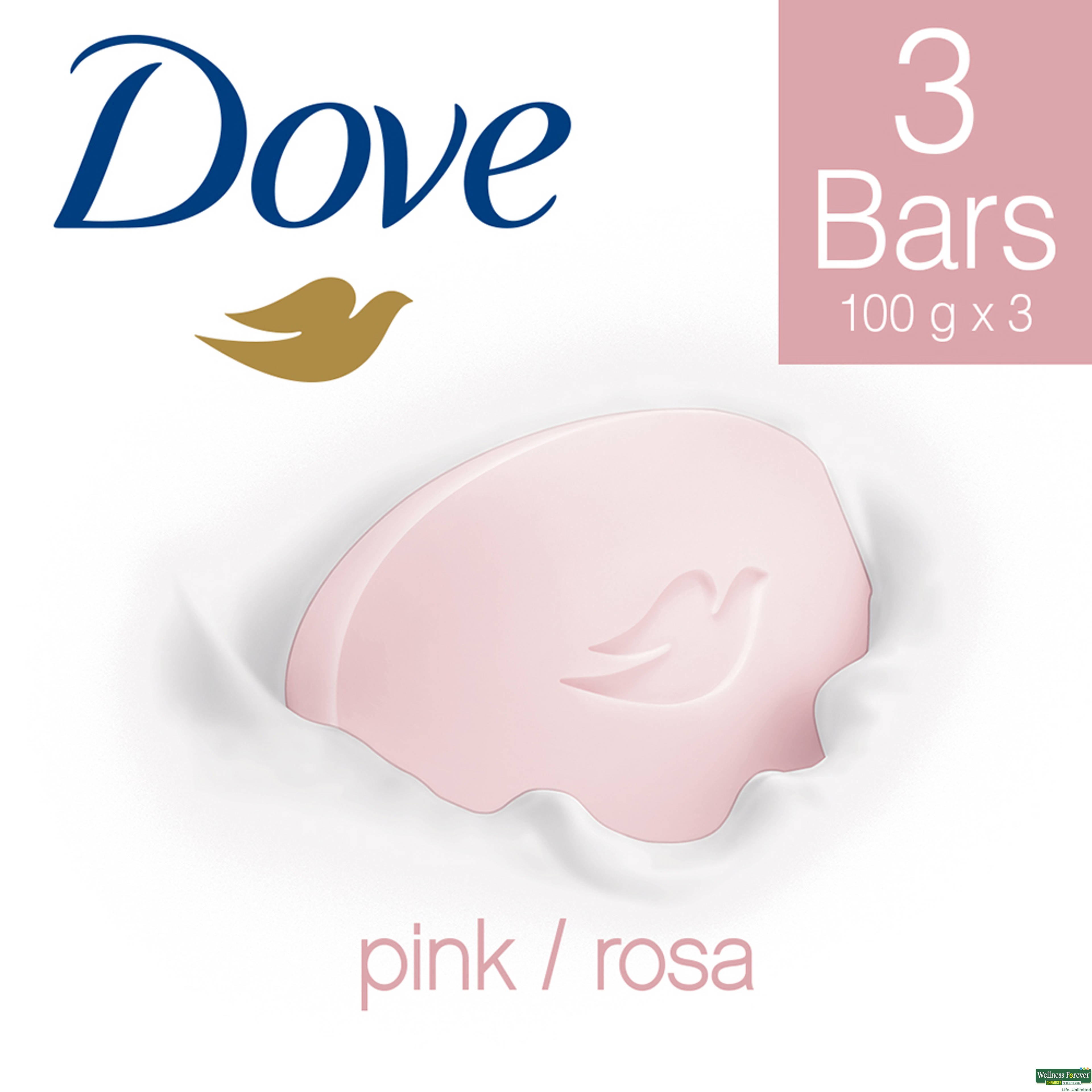 Dove Cream Beauty Bar,125 g, Pack of 3-image