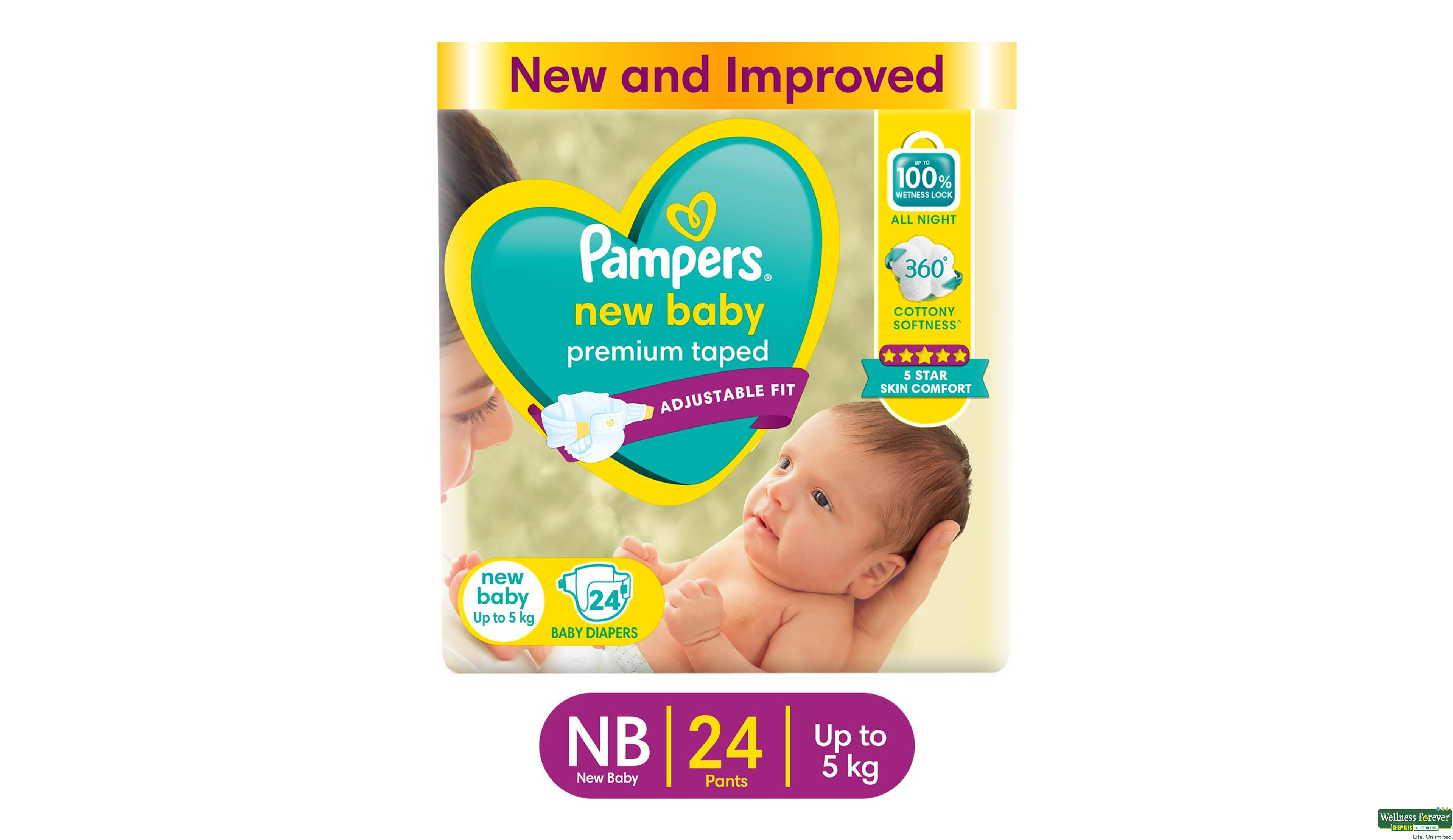 PAMP DIAP NEW BABY S 24PC- 2, 24PC, 