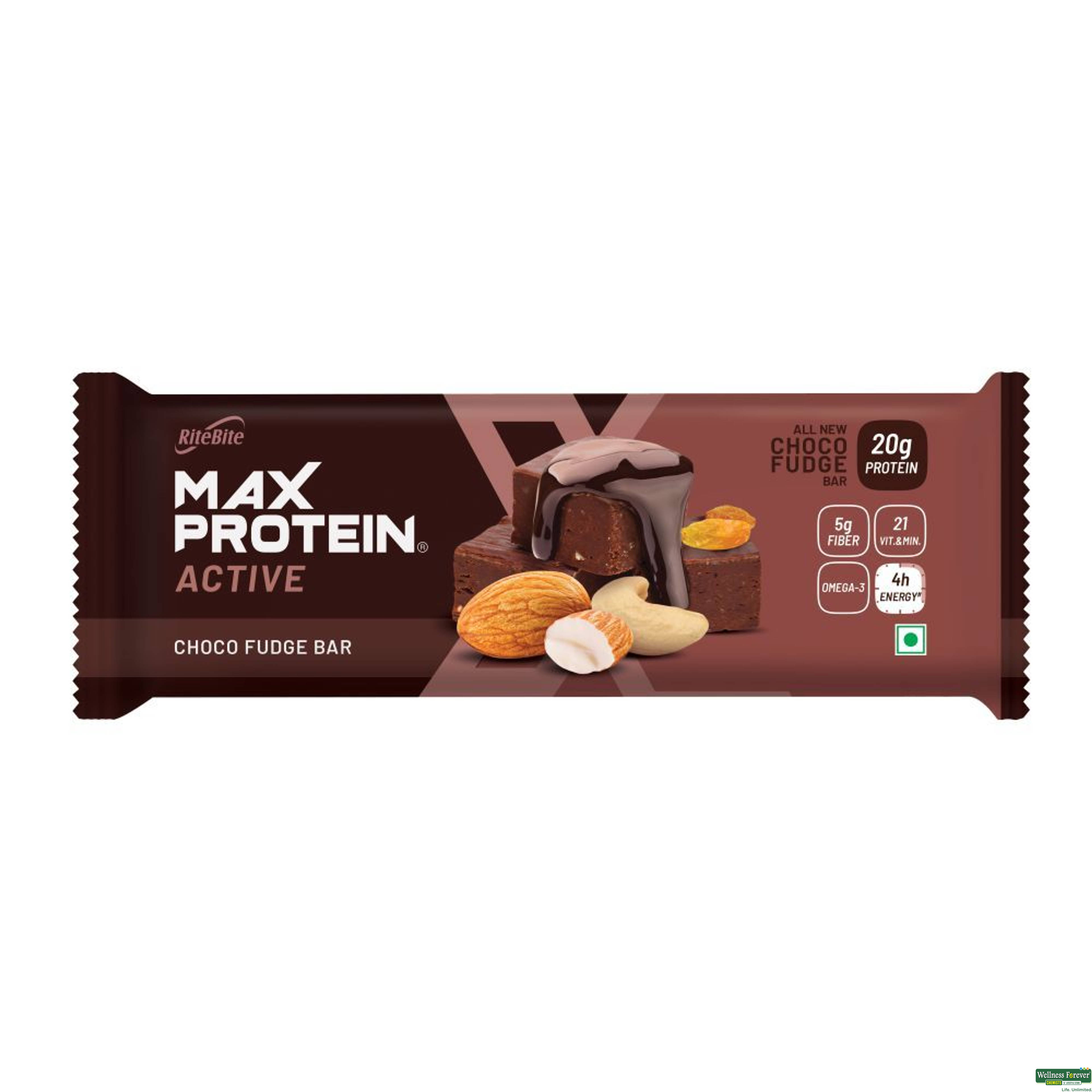 RITE B ENERGY BAR MAX PRO CHOC FUDG 75GM-image