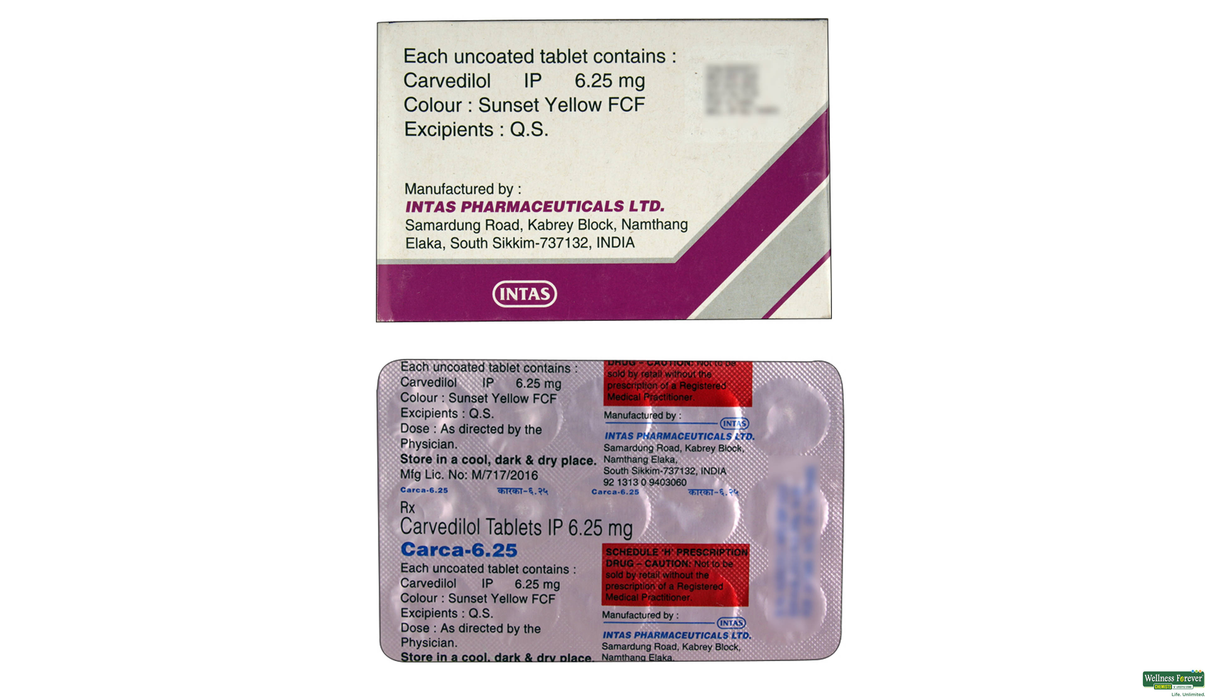CARCA 6.25MG 15TAB- 2, 15TAB, 