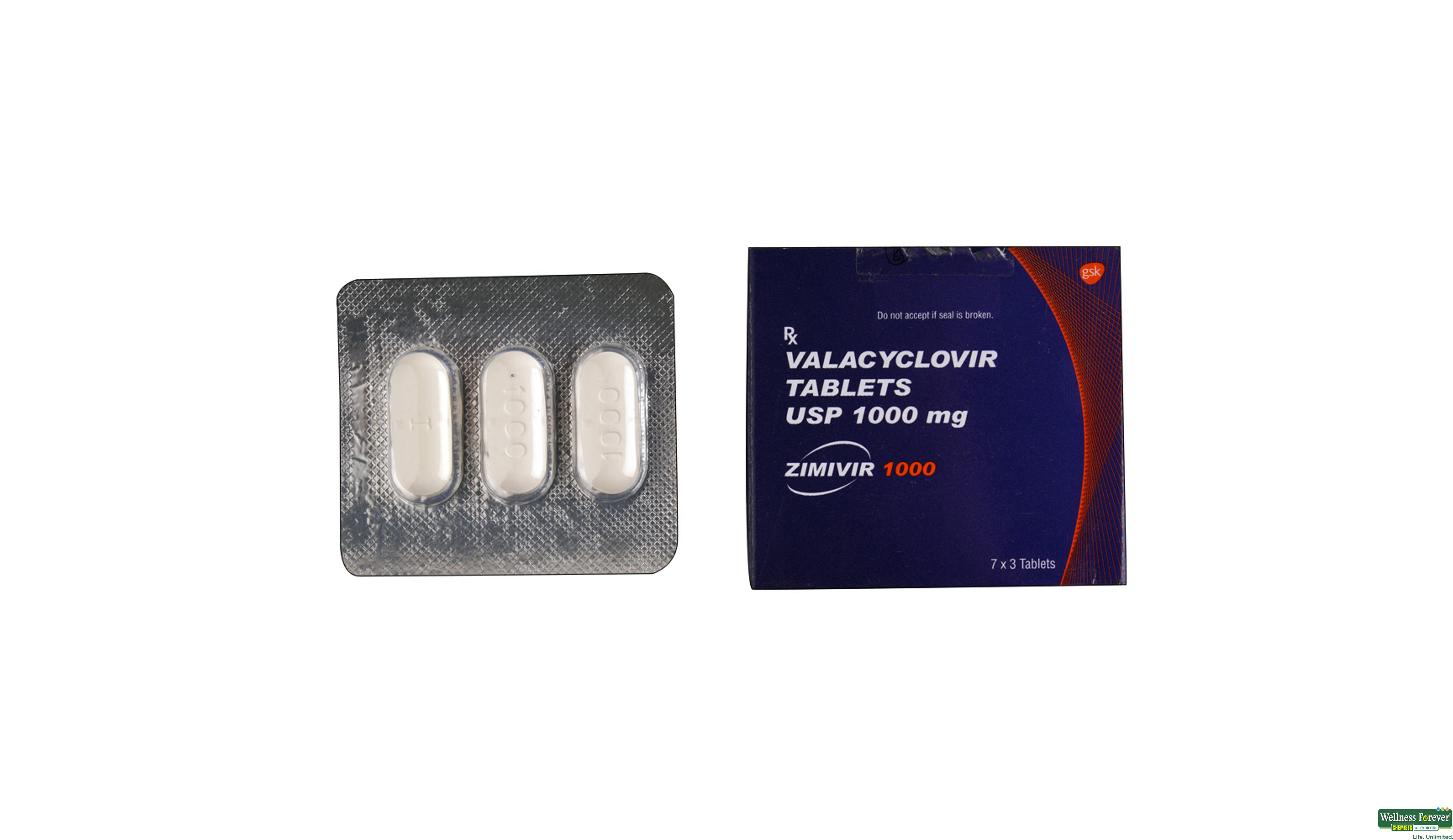 ZIMIVIR 1000MG 3TAB- 1, 3TAB, 