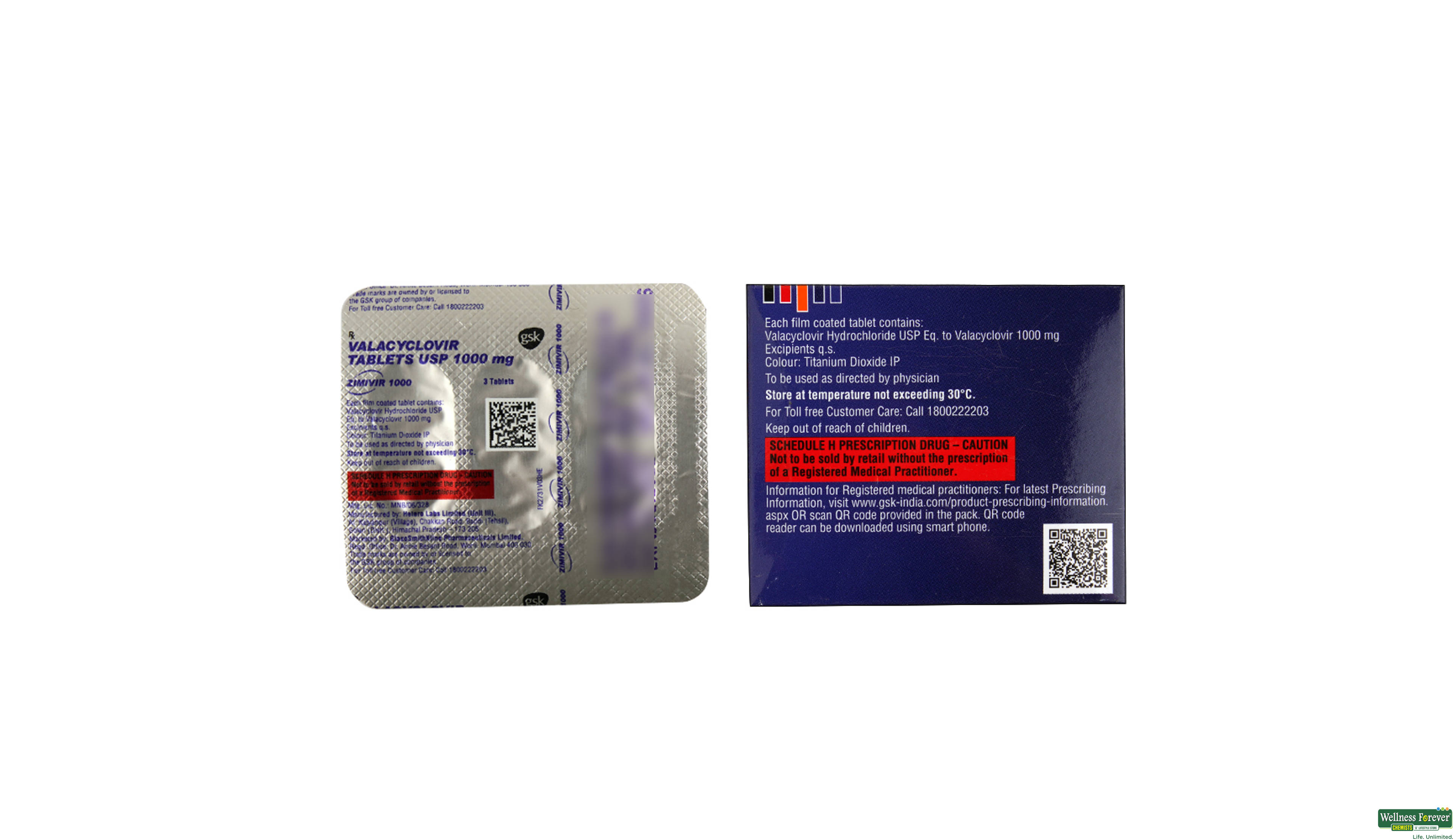 ZIMIVIR 1000MG 3TAB- 2, 3TAB, 