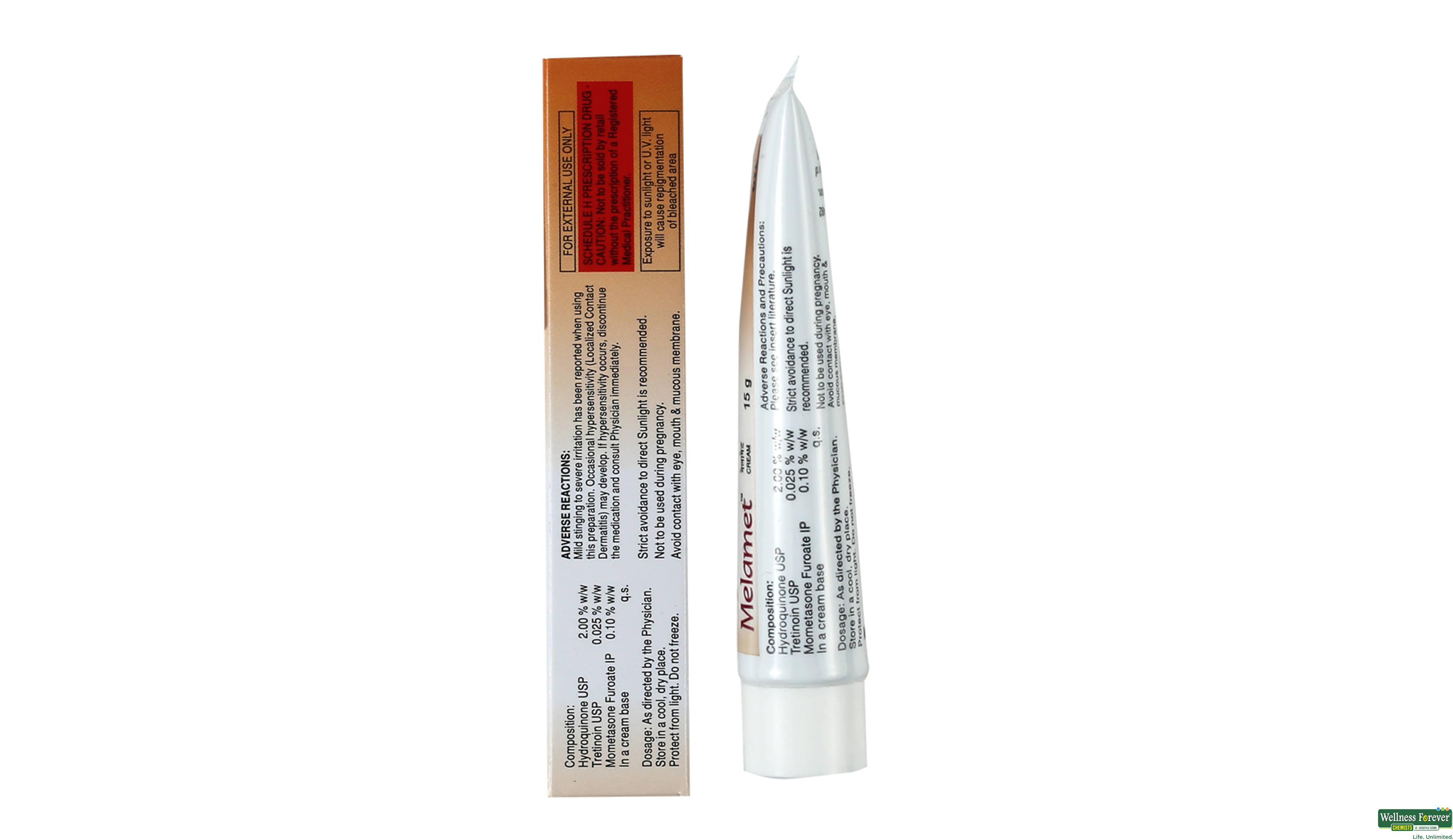 MELAMET CREAM 15GM- 2, 15GM, 