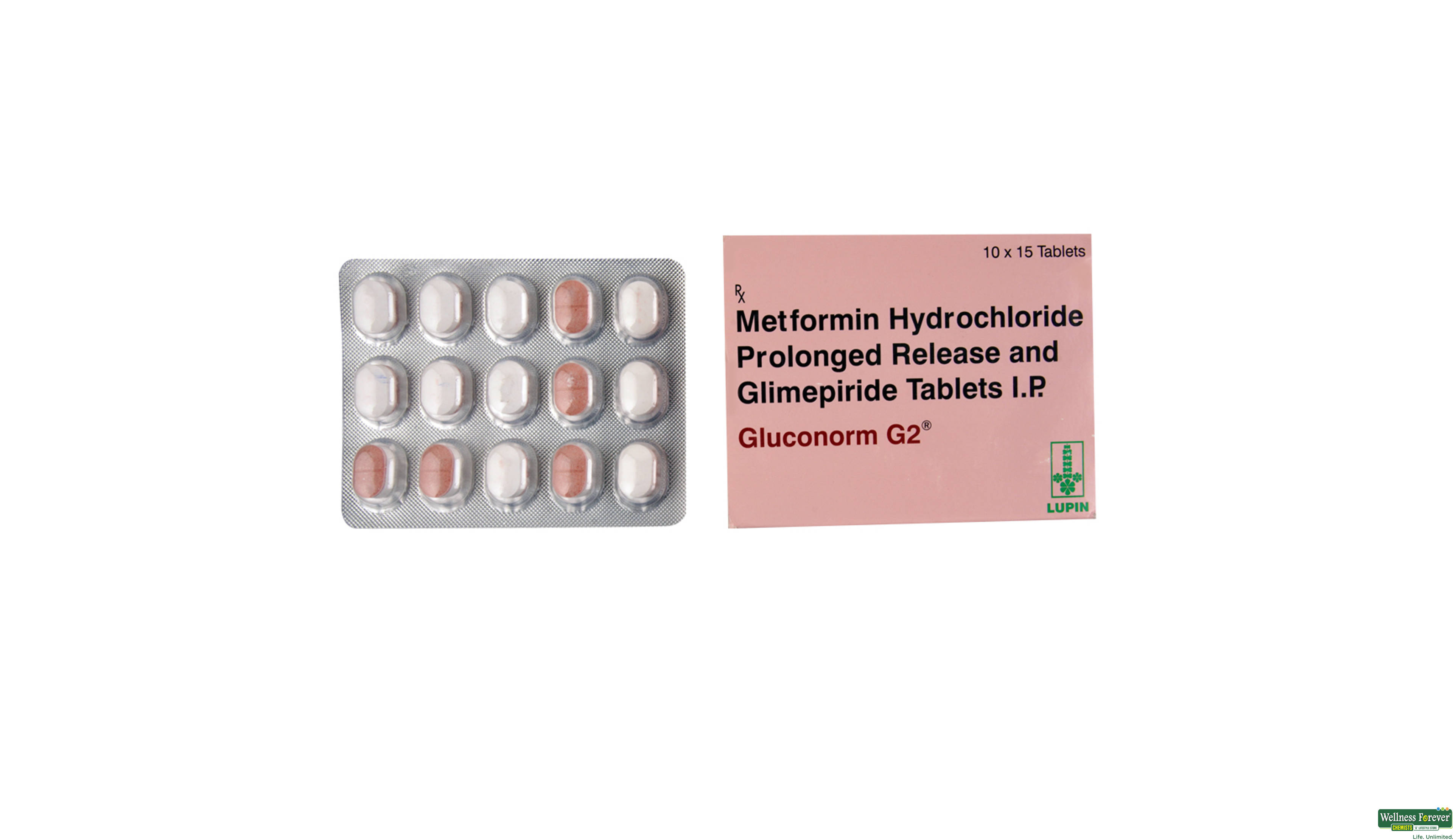 GLUCONORM-G 2MG 15TAB- 1, 15TAB, 
