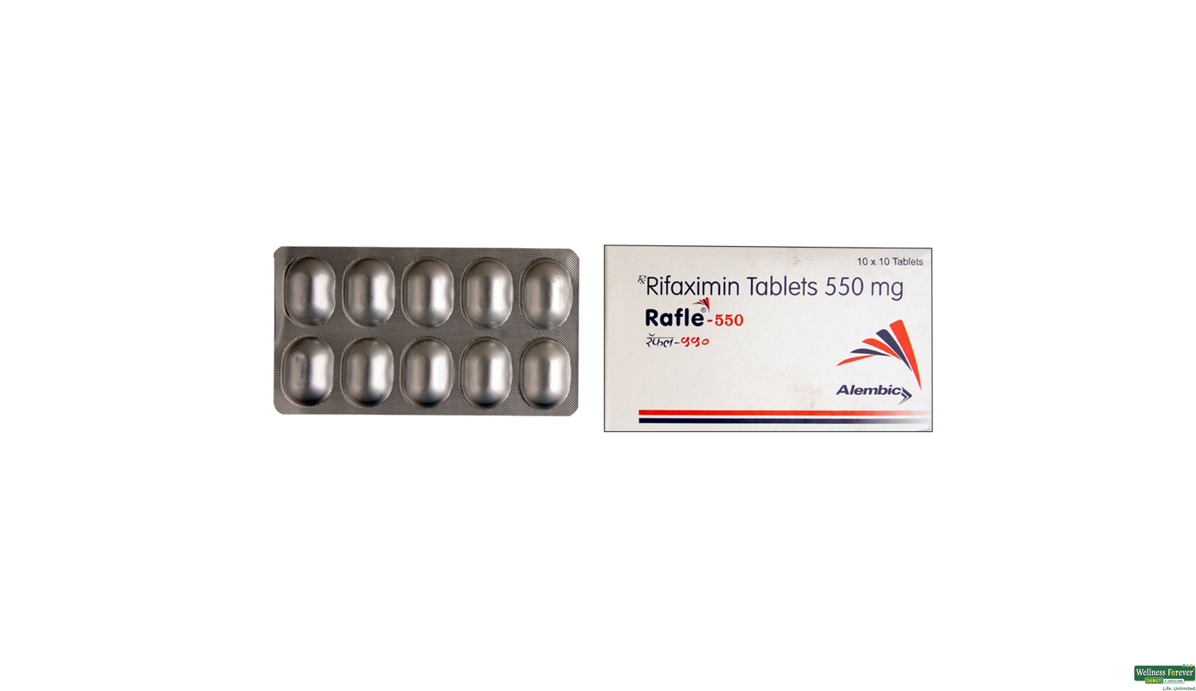 RAFLE 550MG 10TAB- 1, 10TAB, 