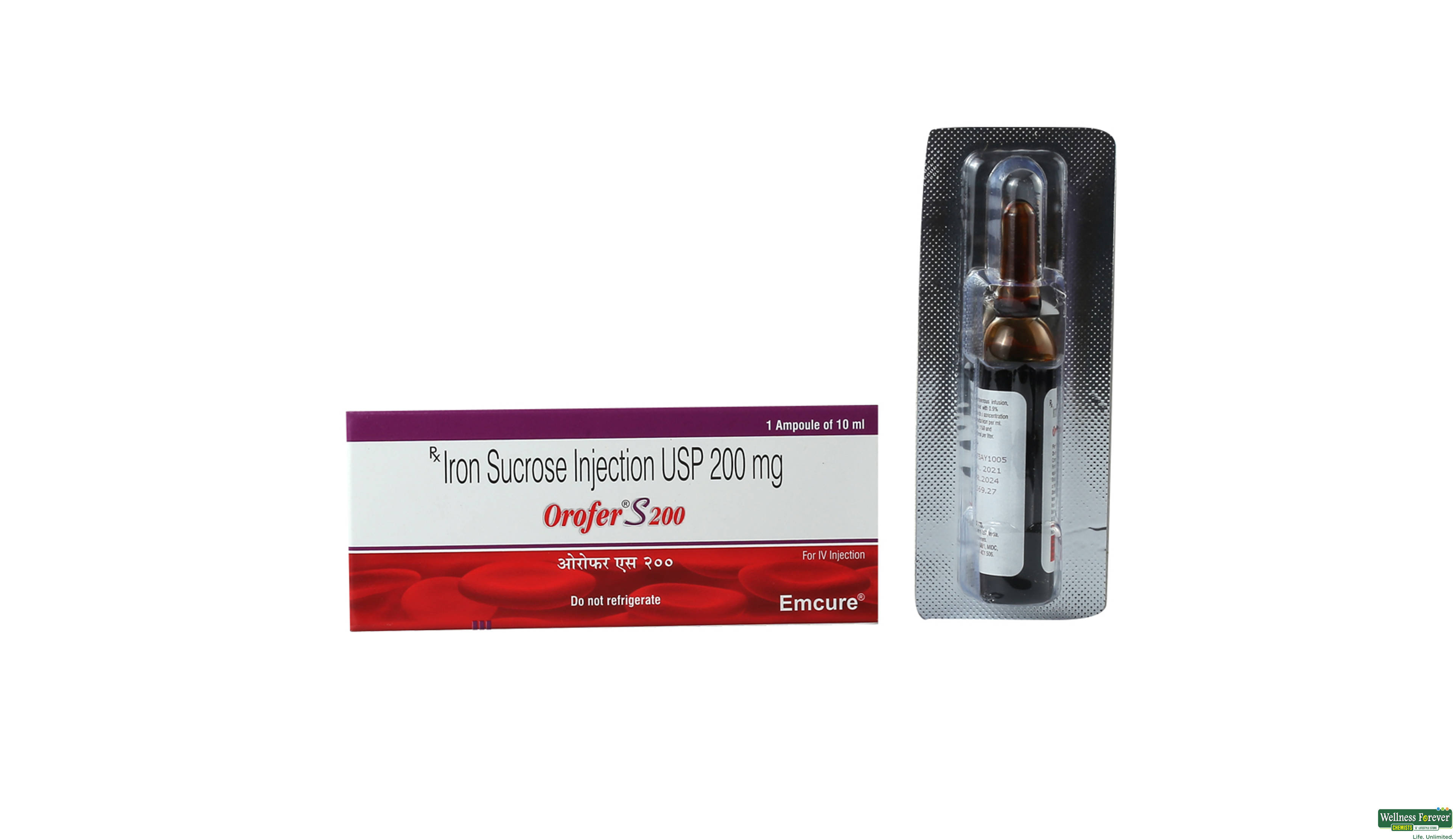 OROFER-S 200MG INJ 10ML VIAL- 1, 1PC, 