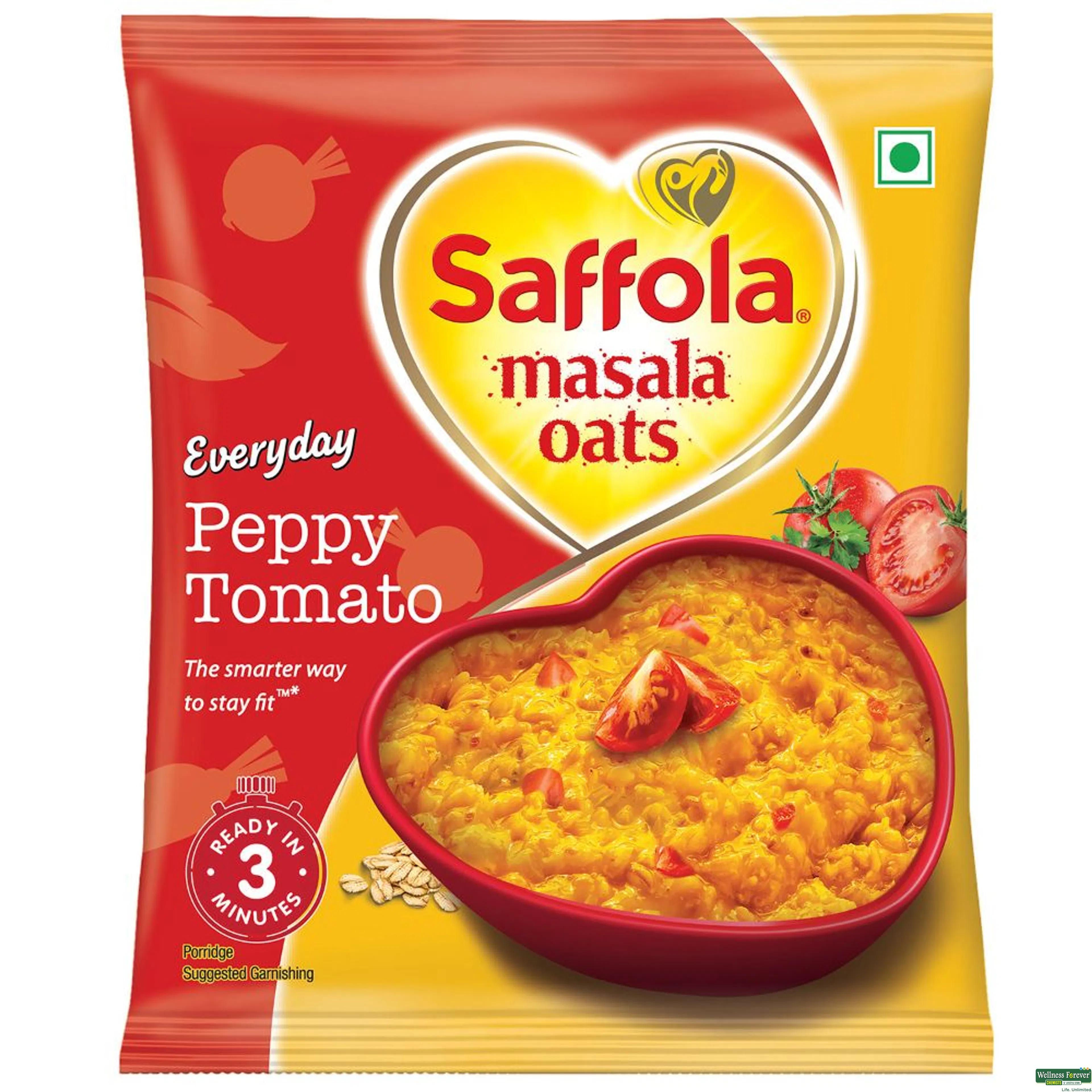 SAFFOLA OATS MASALA PEPPY/TOMATO 38GM-image