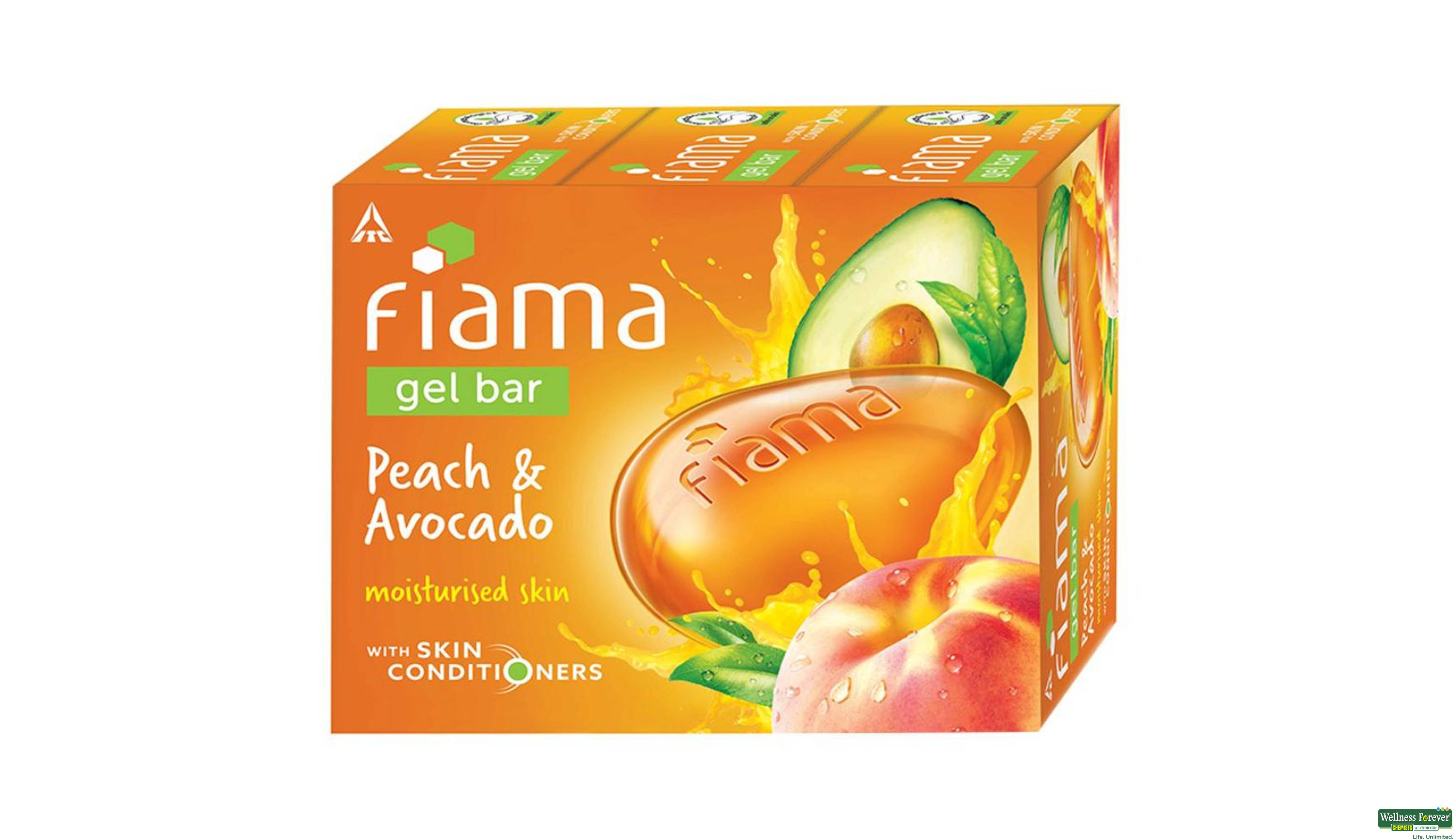 FIAMA SOAP PEACH AVOCADO 3X125GM- 2, 375GM, 