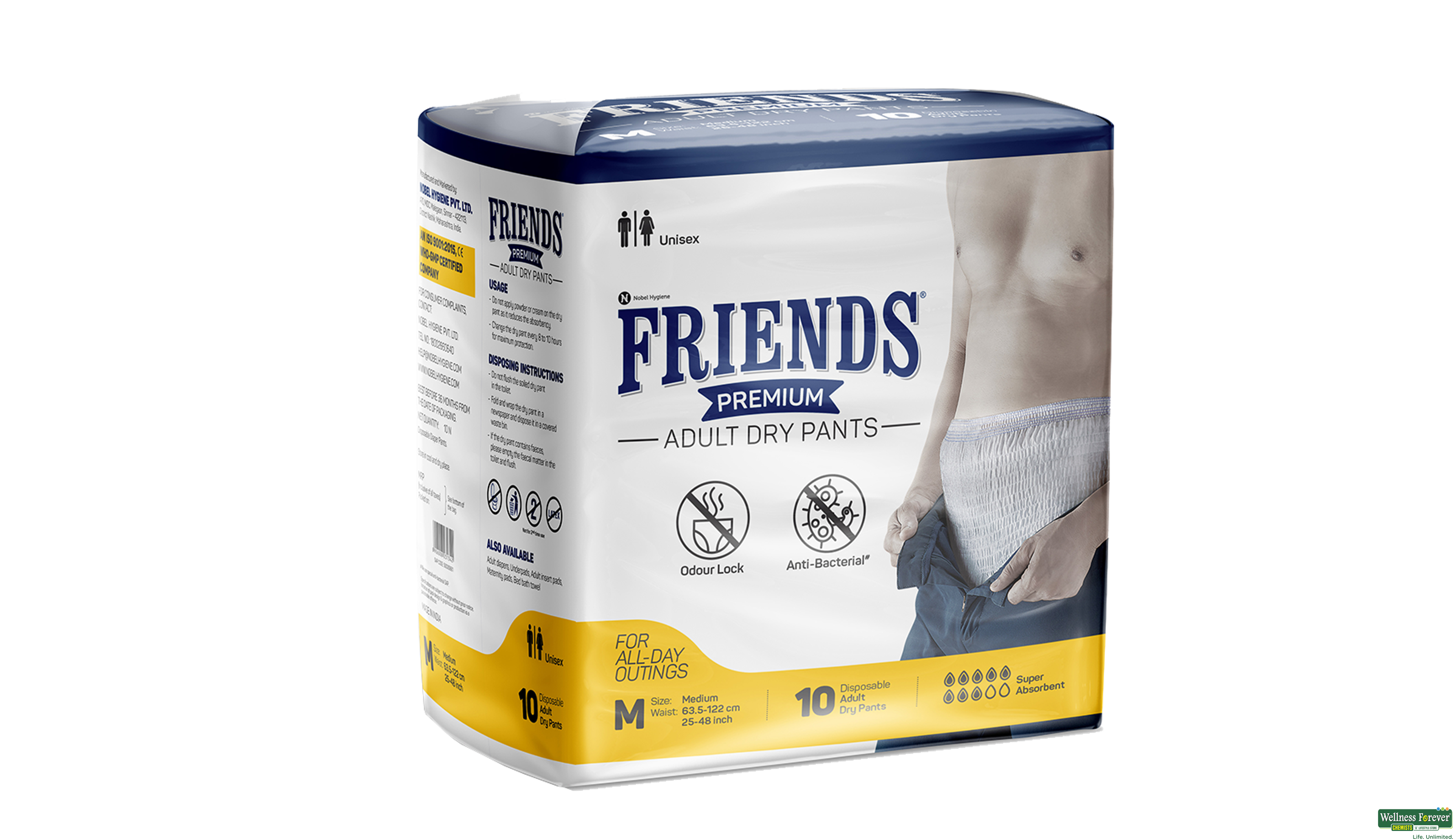 FRIENDS ADULT DRY PANTS PREMIUM M 10PC- 1, 10PC, 