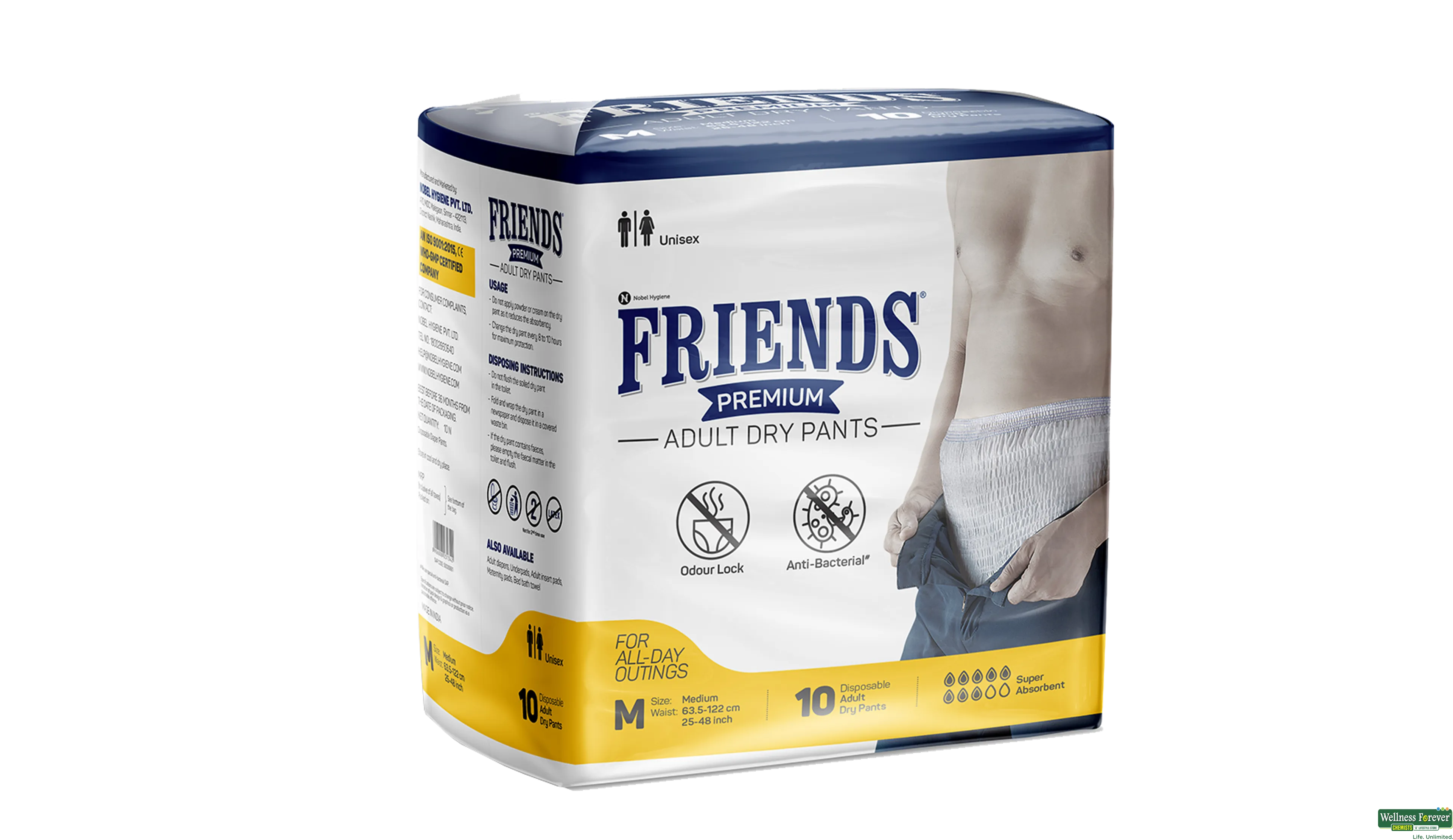 FRIENDS ADULT DRY PANTS PREMIUM M 10PC- 1, 10PC, 