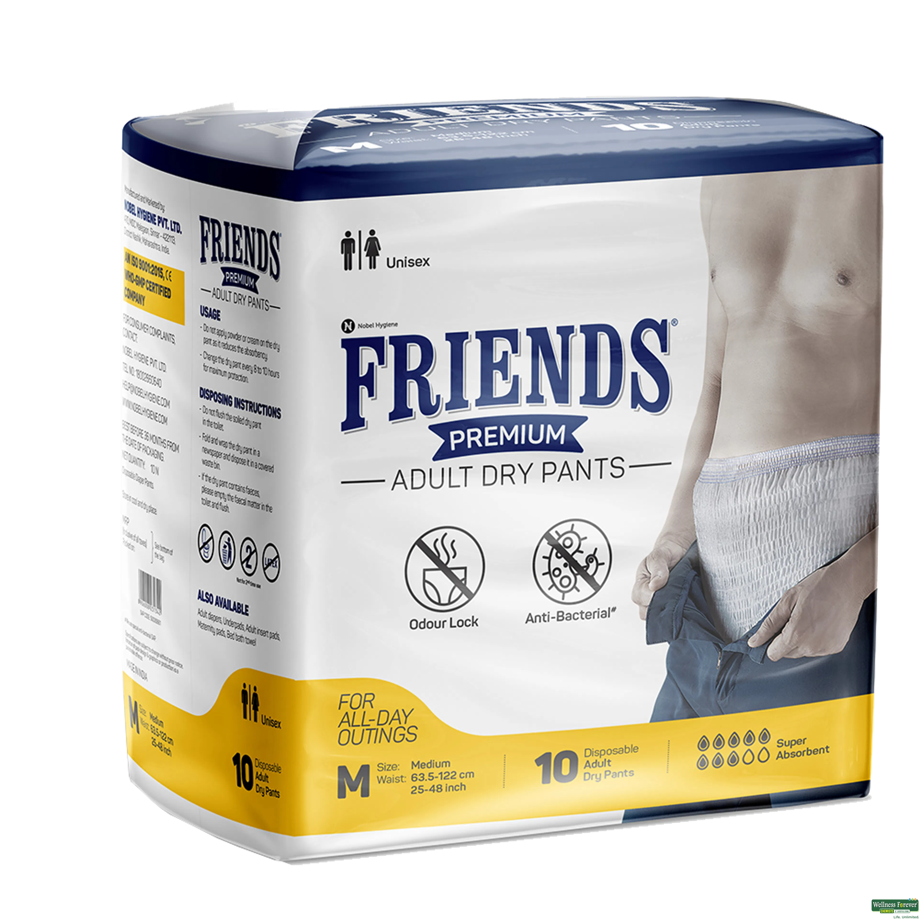 FRIENDS ADULT DRY PANTS PREMIUM M 10PC-image