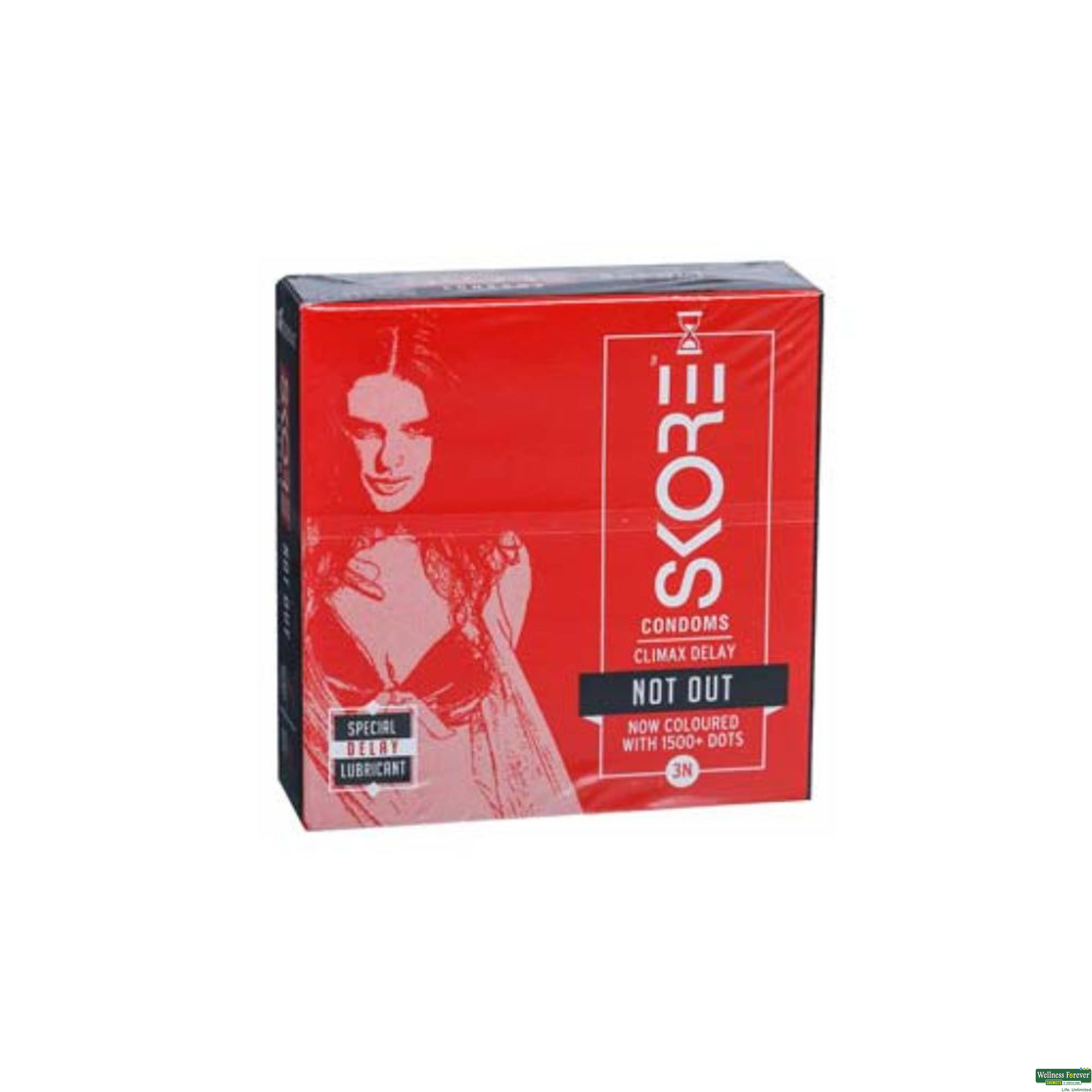 Skore Strawberry Flavoured Condoms, 3 Pieces-image