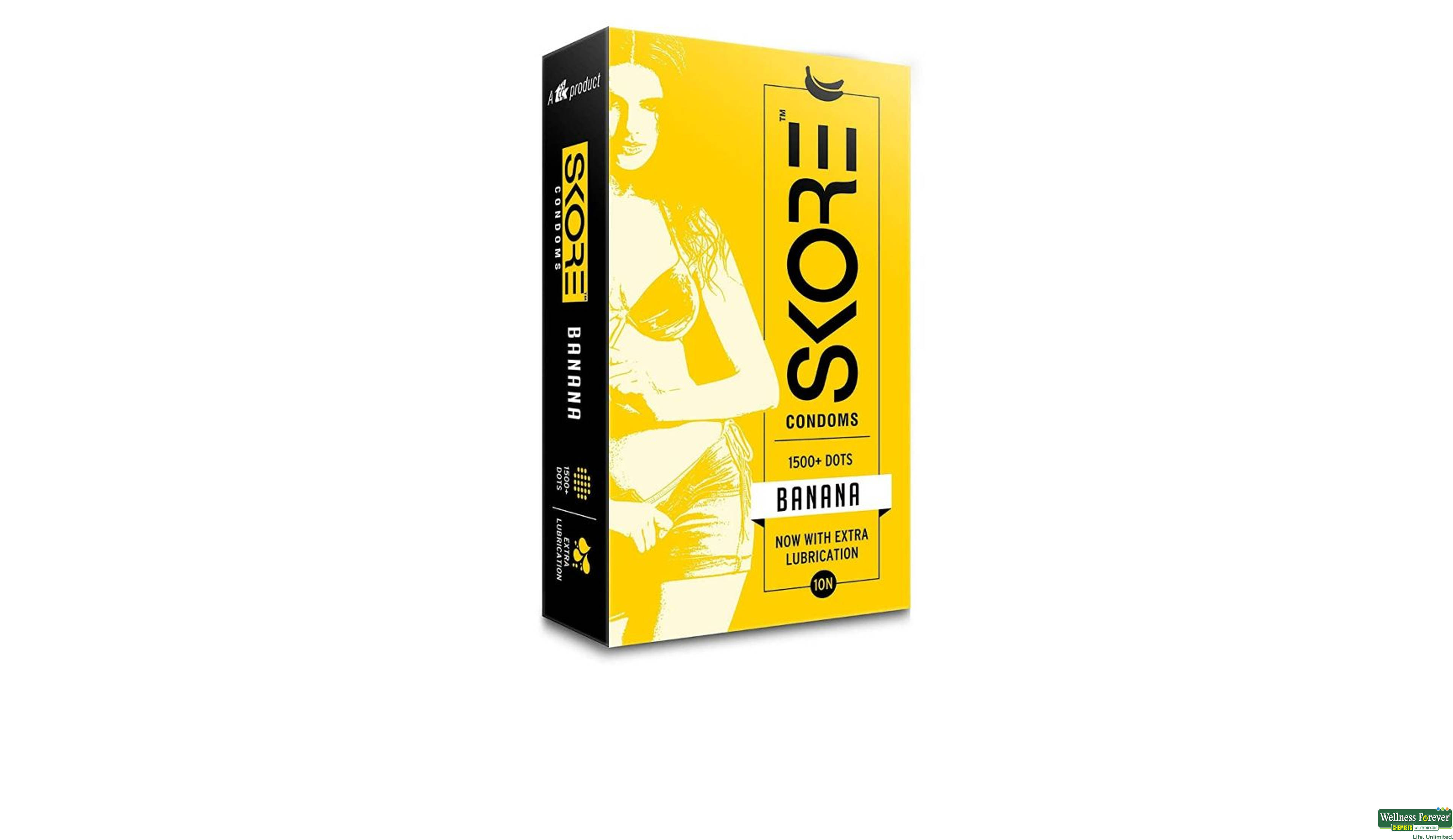 SKORE CONDOM BANANA 10PC- 1, 10PC, 