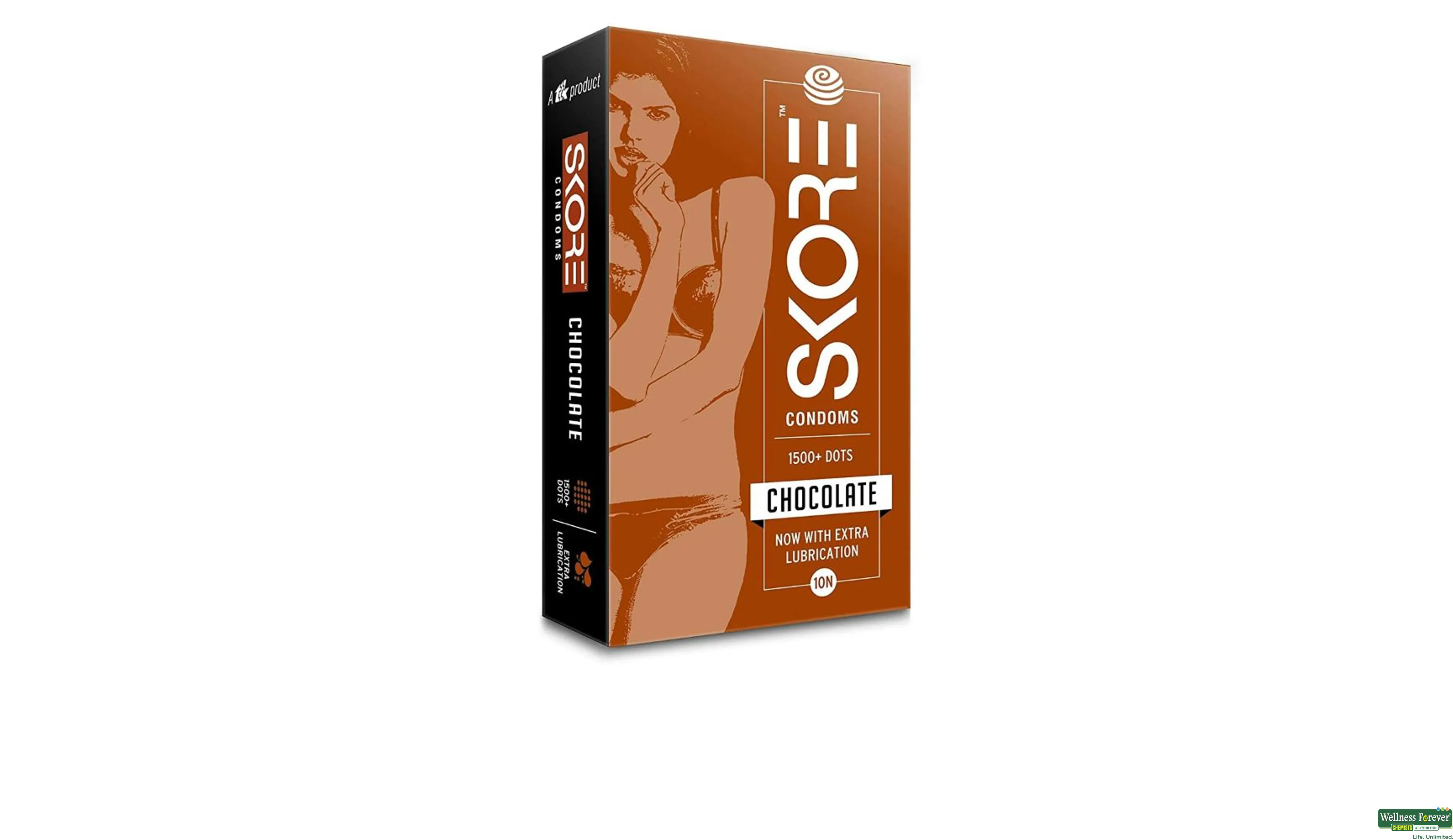 SKORE CONDOM CHOC 10PC- 1, 10PC, 