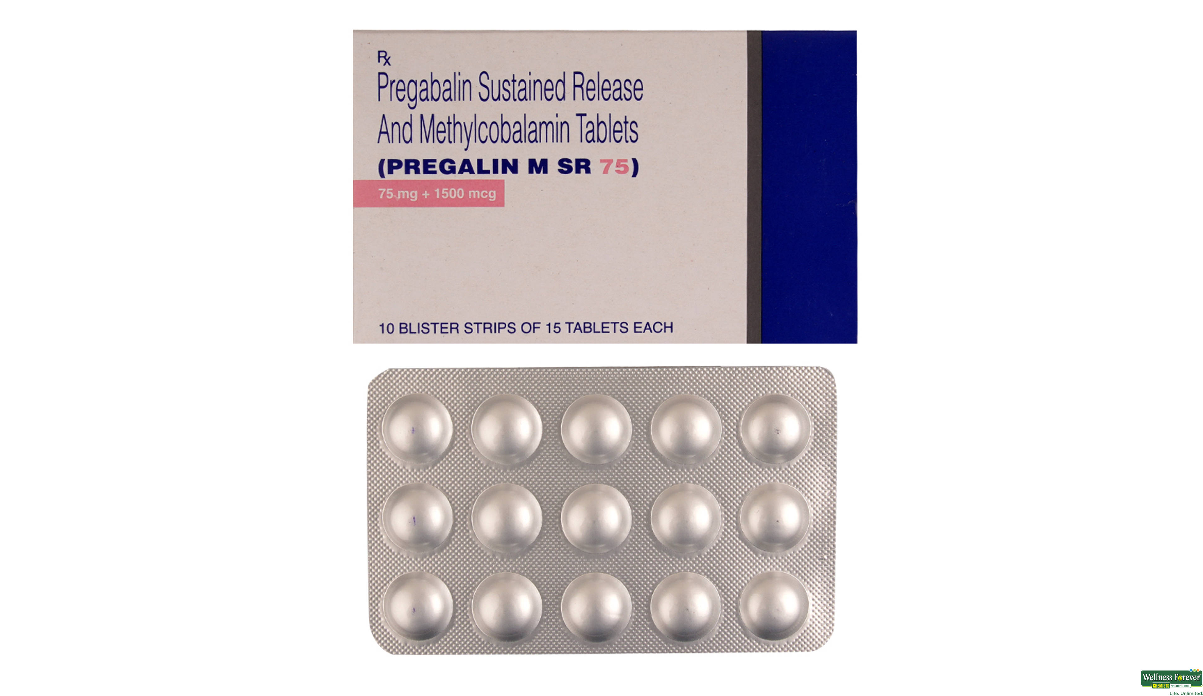 PREGALIN-M SR 75MG 15TAB- 1, 15TAB, 