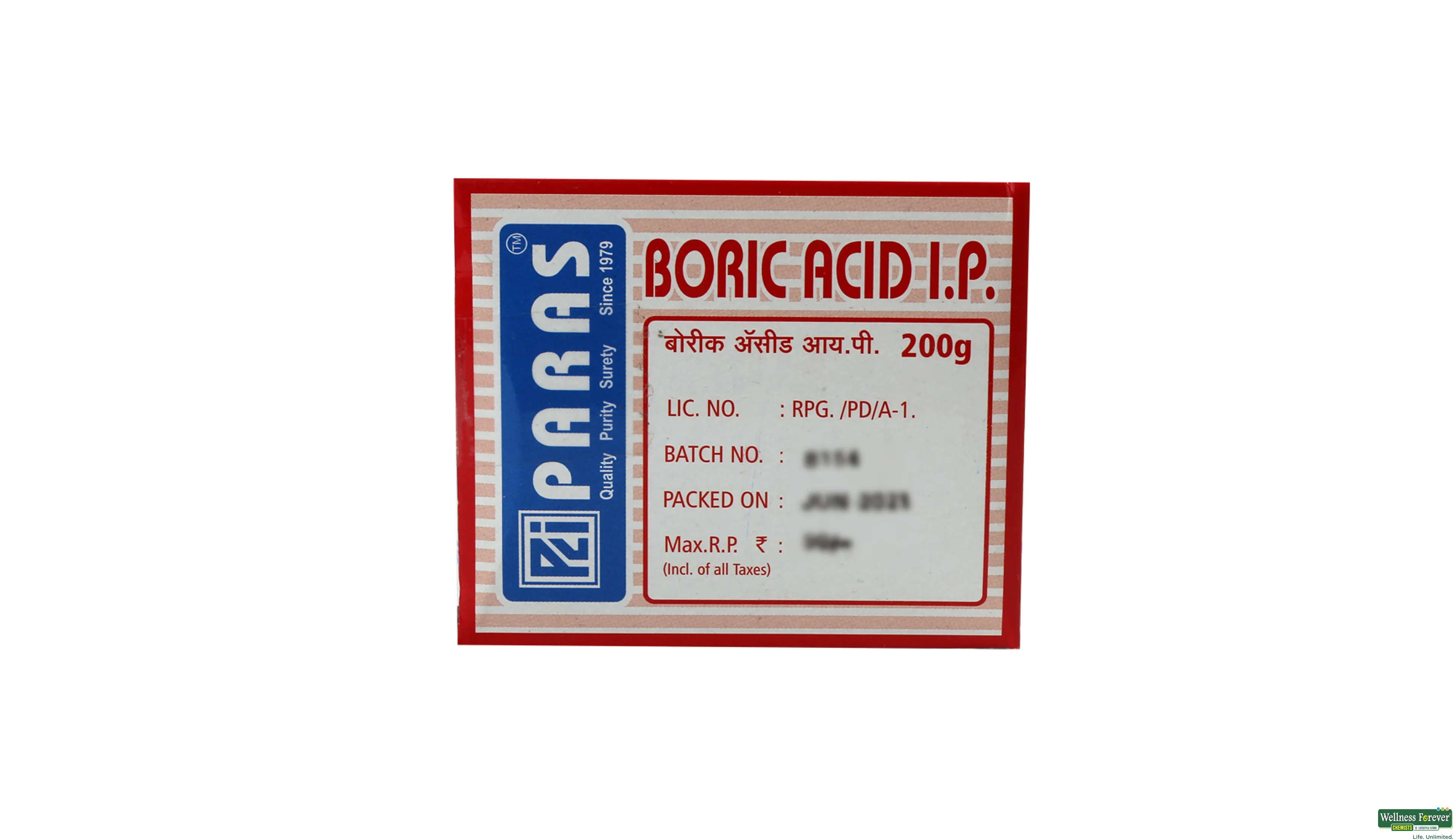 BORIC ACID PARAS 200GM- 2, 200GM, null