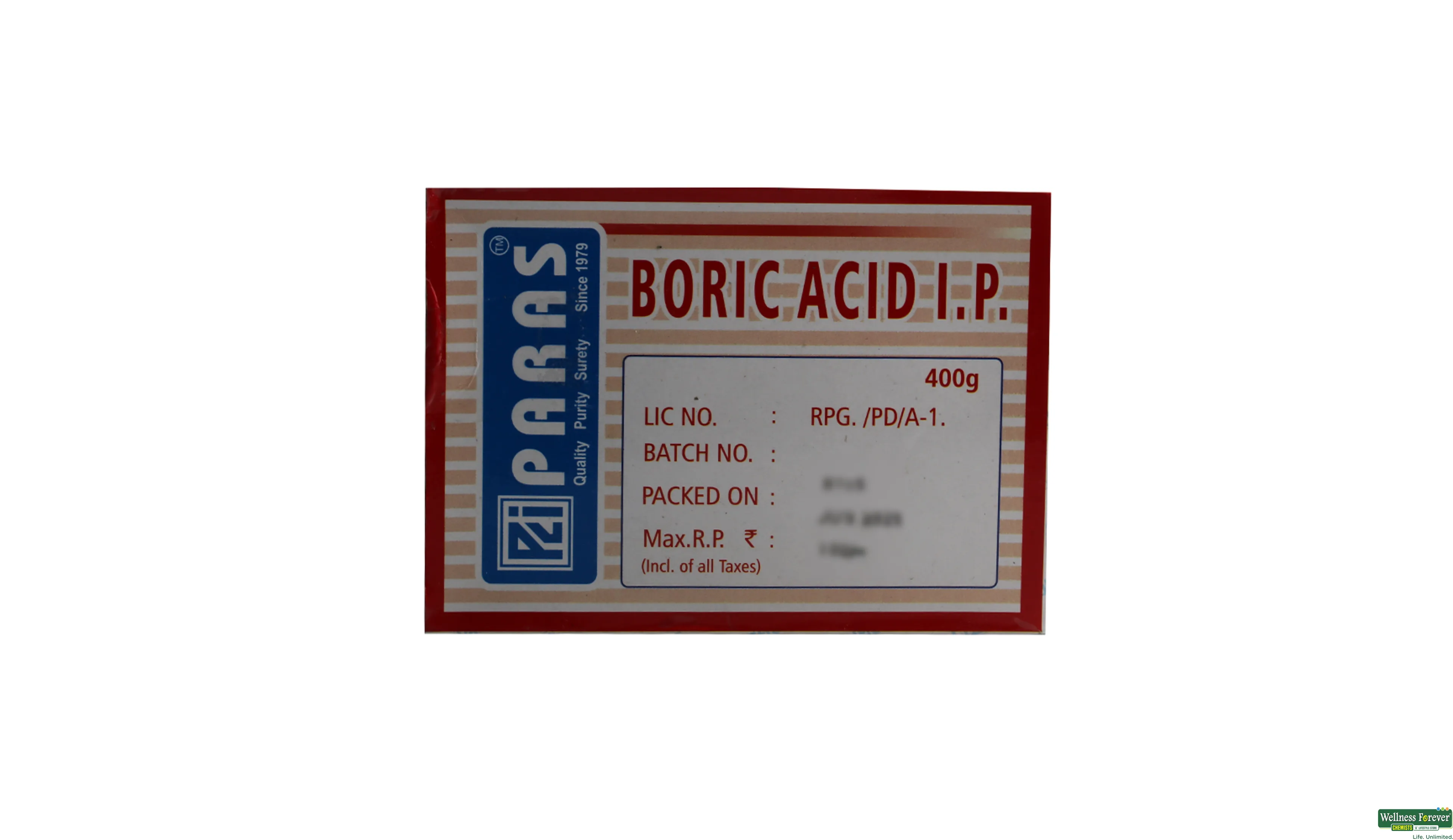 BORIC ACID PARAS 400GM- 2, 400GM, null