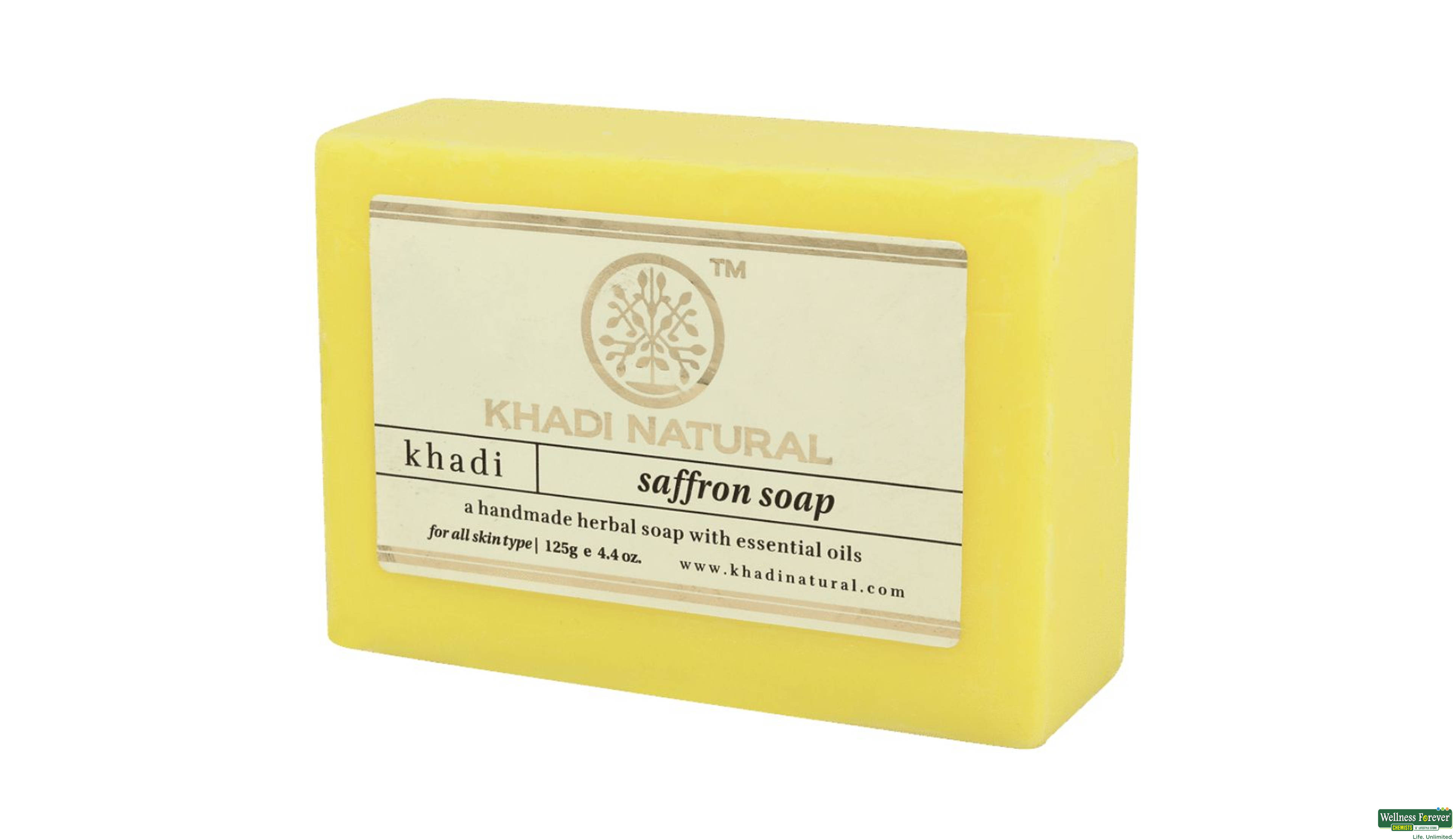 KHADI SOAP SAFFRON 125GM- 1, 125GM, 