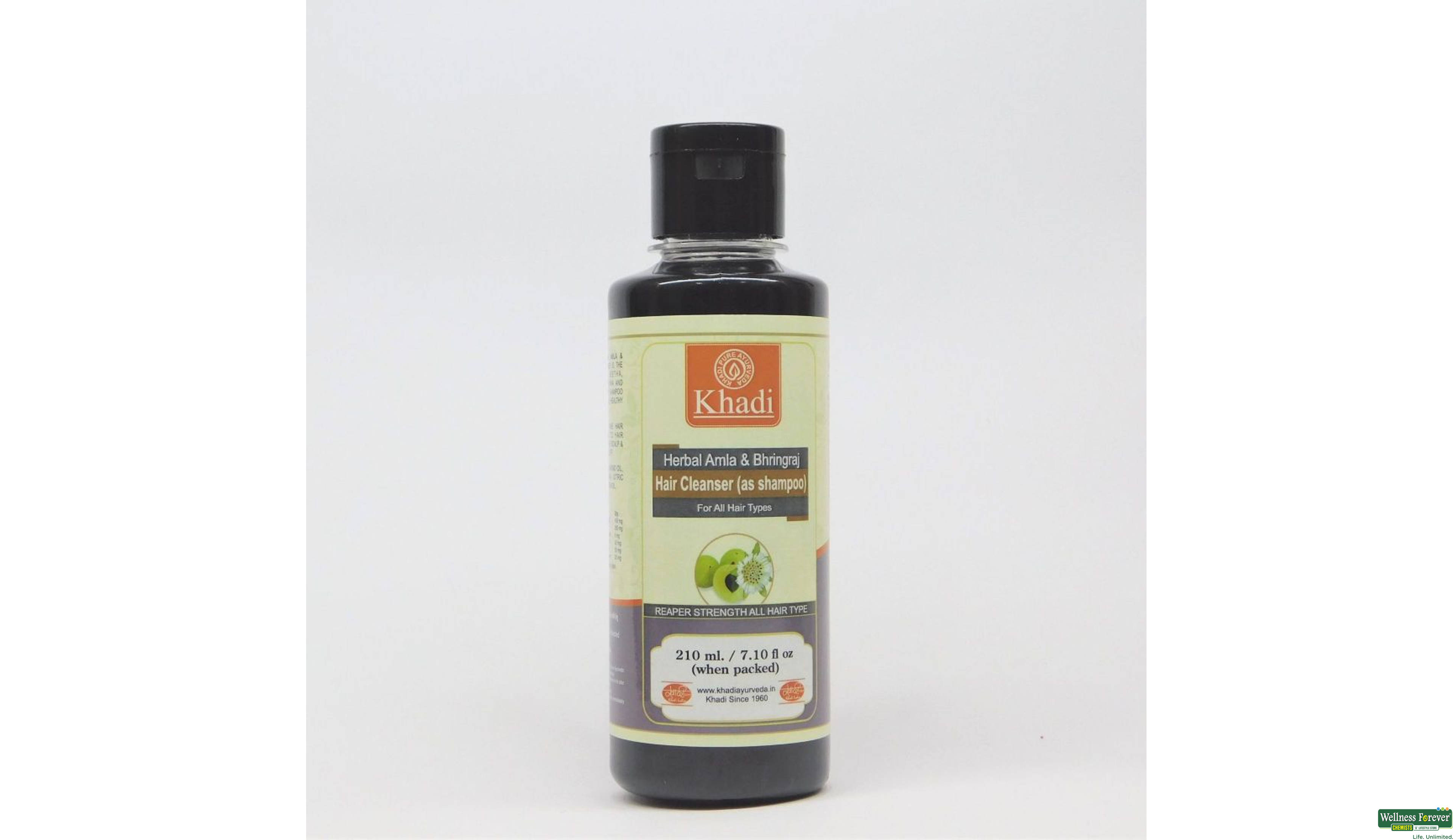 KHADI SHMP BHRINGRAJ/AMLA 210ML- 1, 210ML, 