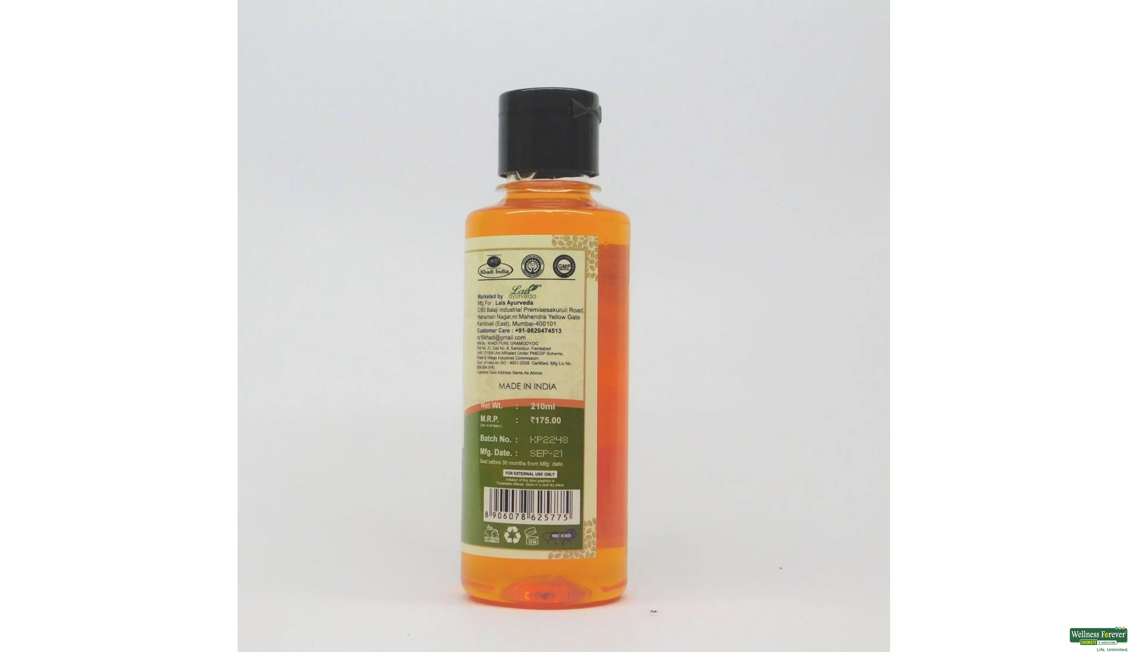 KHADI SHMP HENNA/TULSI 210ML- 2, 210ML, 