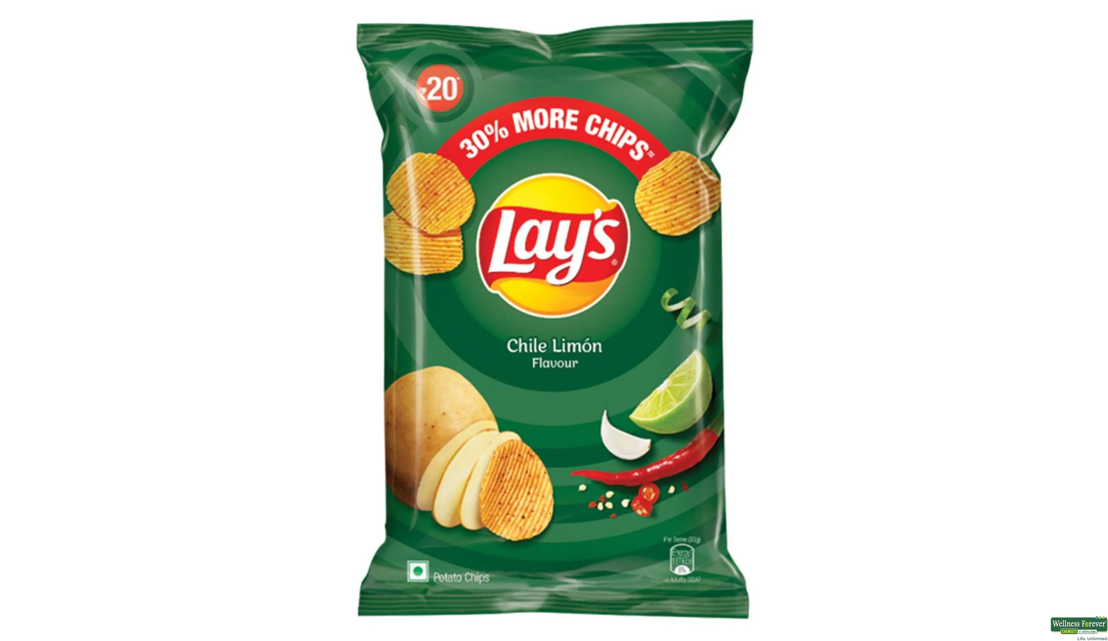 LAYS CHIPS CHILE LIMON 50GM- 1, 57GM, 