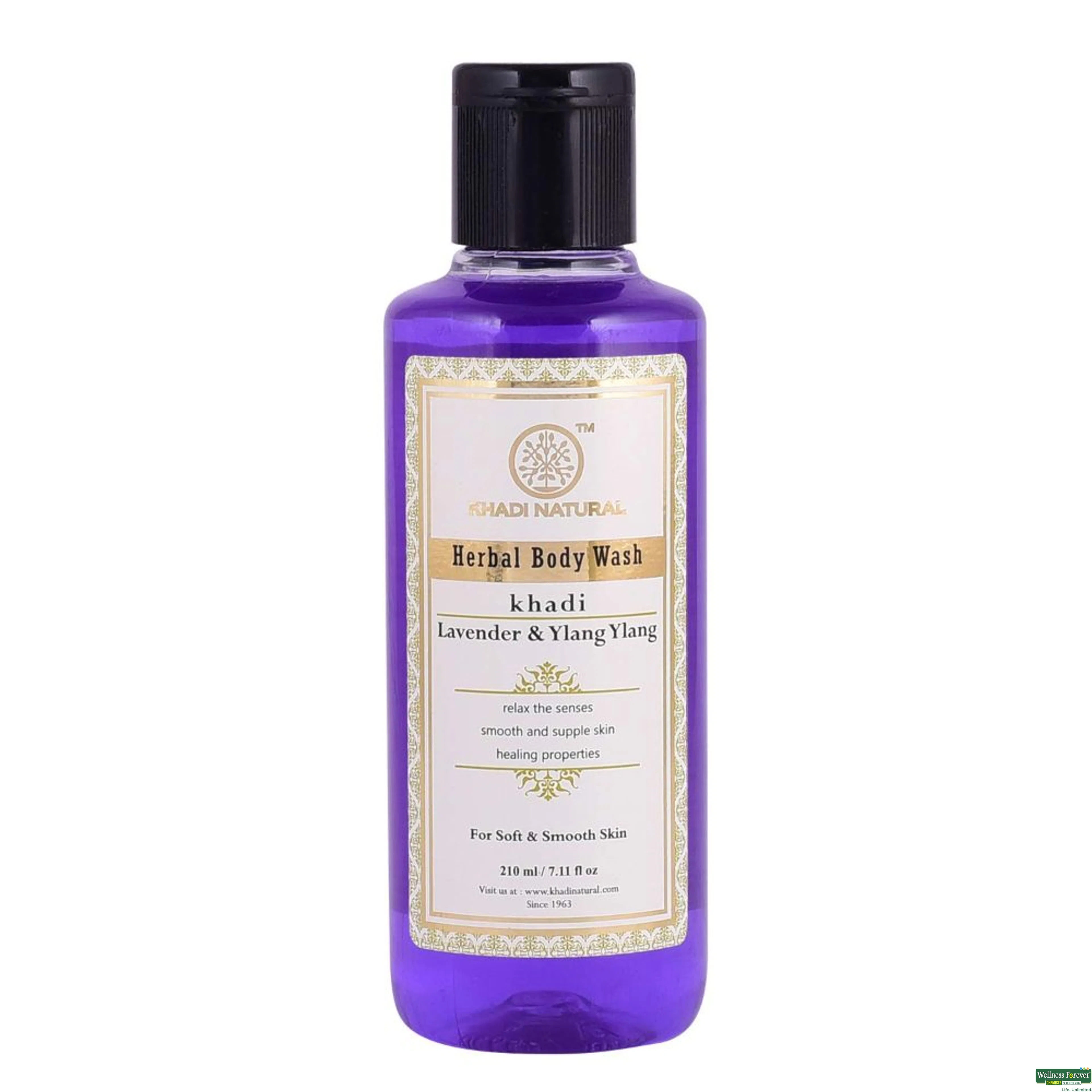 KHADI B/WASH LAVENDER /YLANG 210ML-image