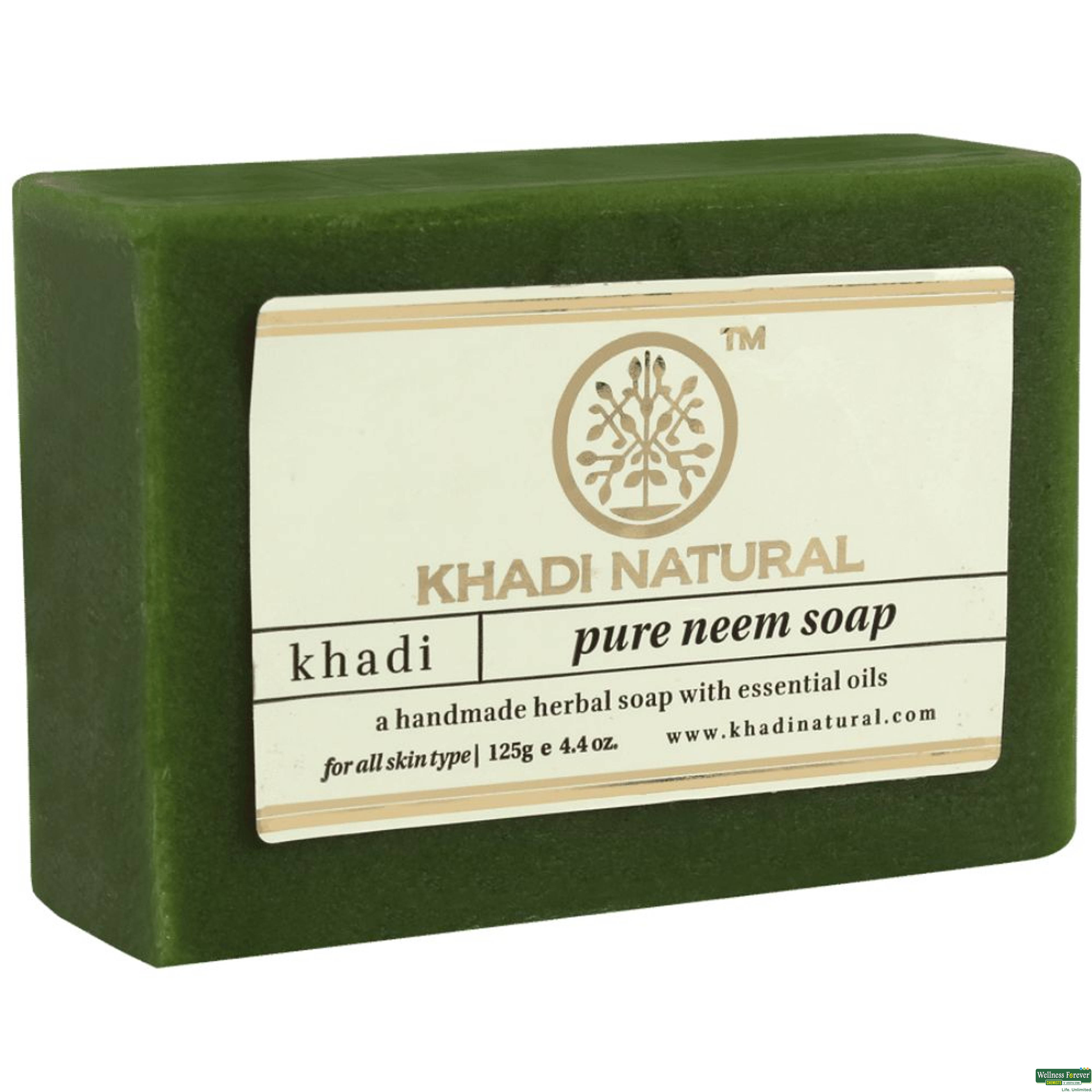 Khadi Natural Pure Neem Handmade Soap, 125 g-image