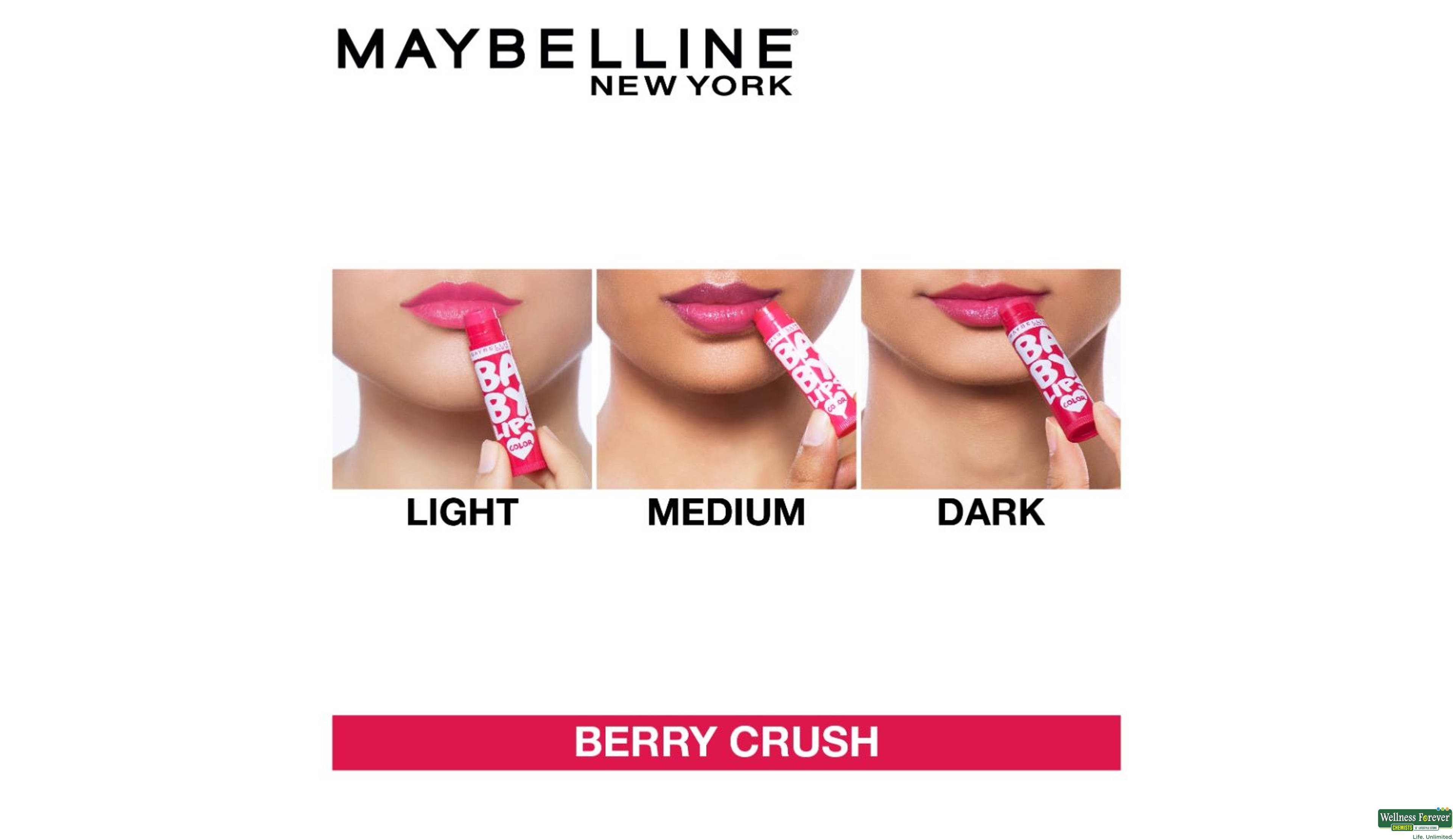 MAYBELLINE LIP BALM BERRY CRUSH 4.5GM- 4, 4.5GM, 