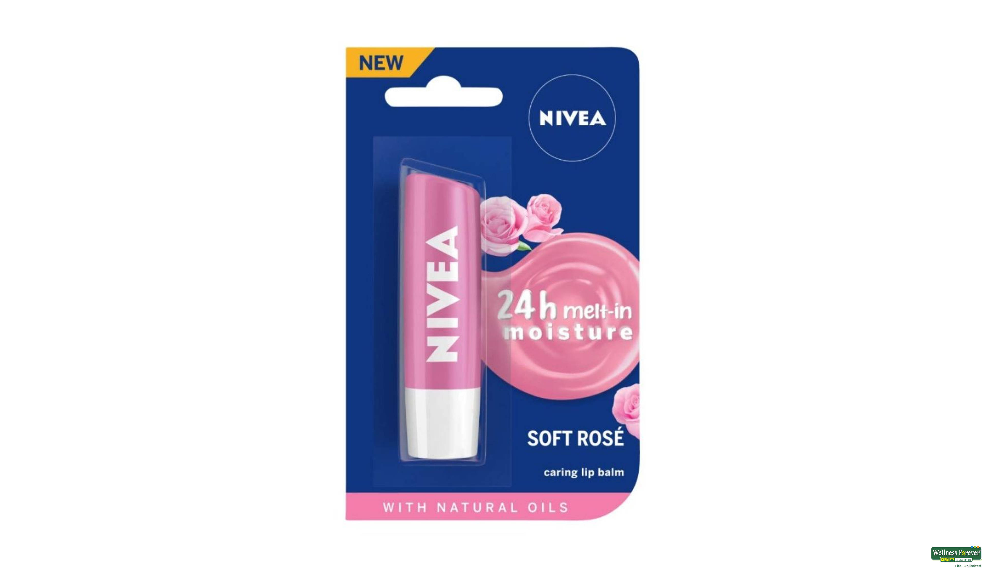 NIVEA LIP CARE SOFT ROSE 4.8GM- 1, 4.8GM, 