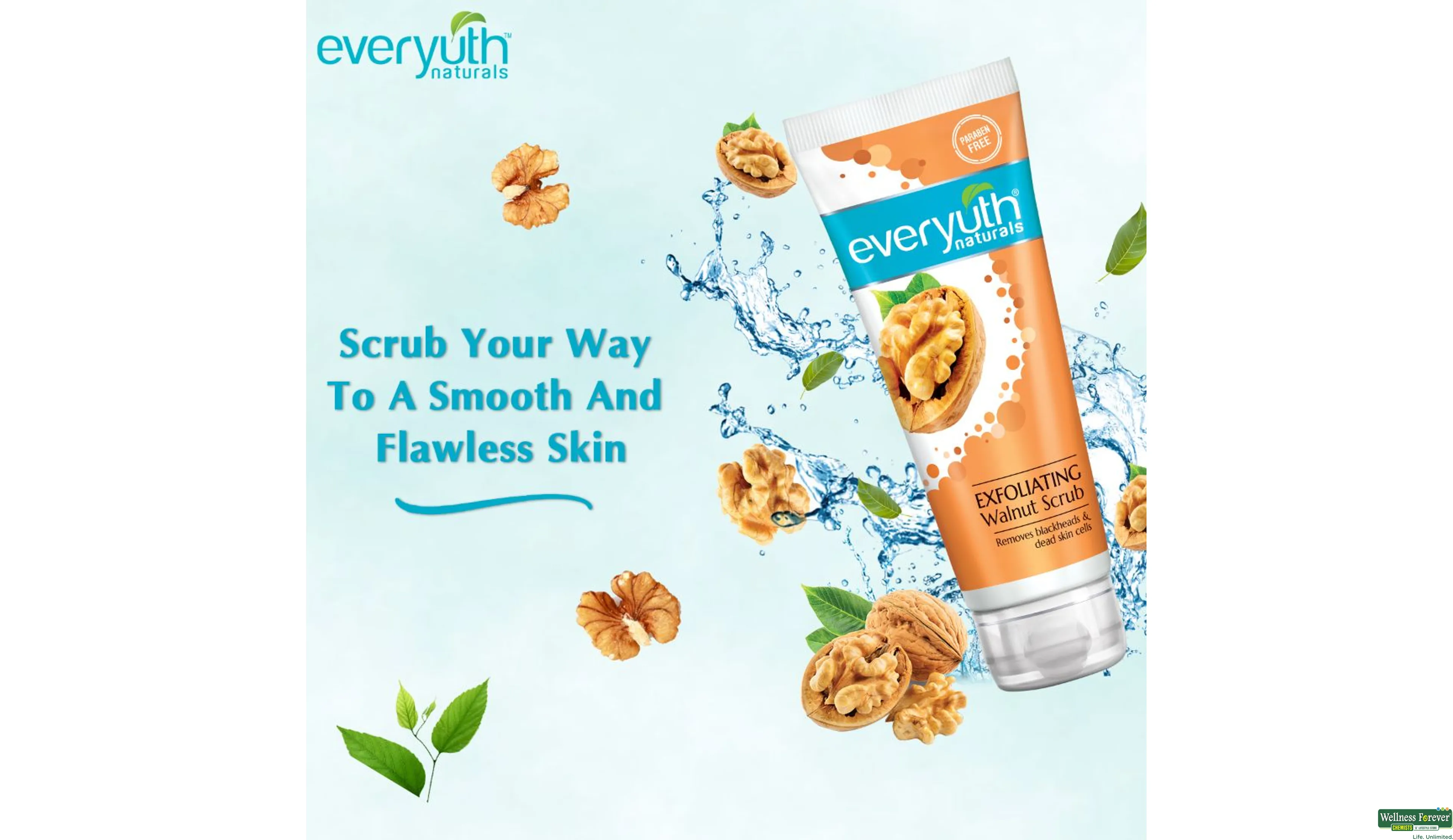 EVERYUTH F/SCRUB EXF WALNUT 50GM- 3, 50GM, 