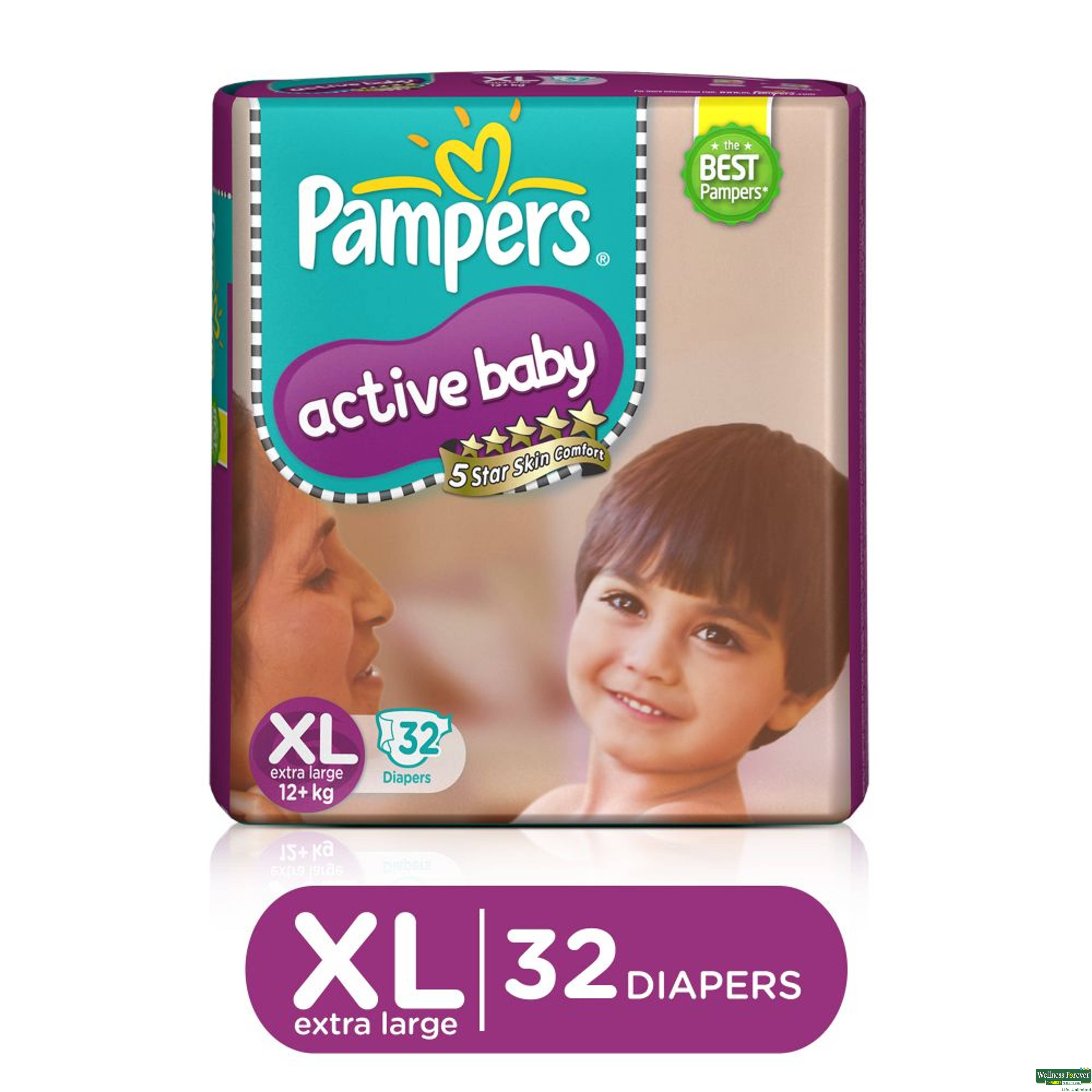 PAMP DIAP ACTIVE BABY XL 32PC-image