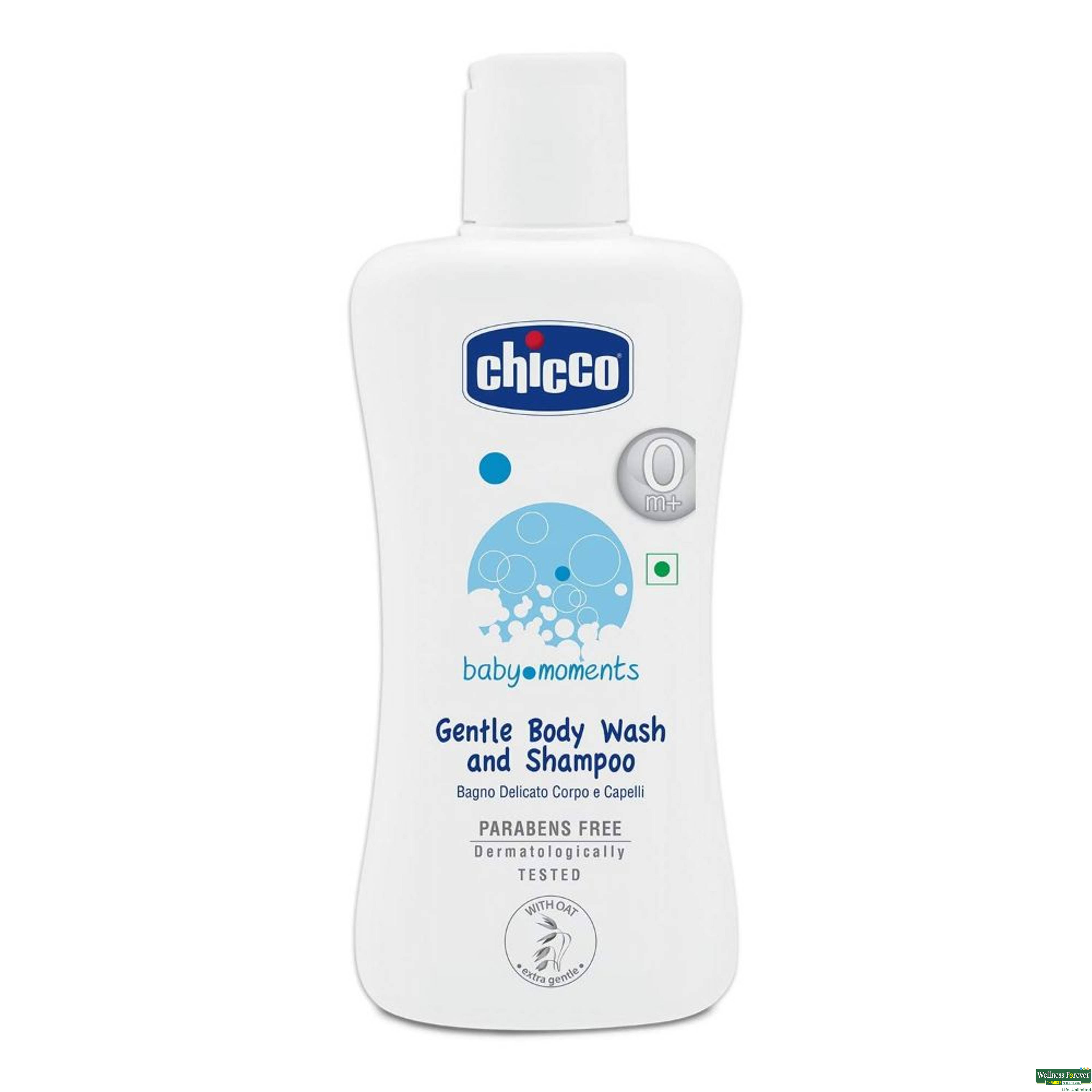 Chicco Baby Moments Gentle Body Wash And Shampoo 200ml-image
