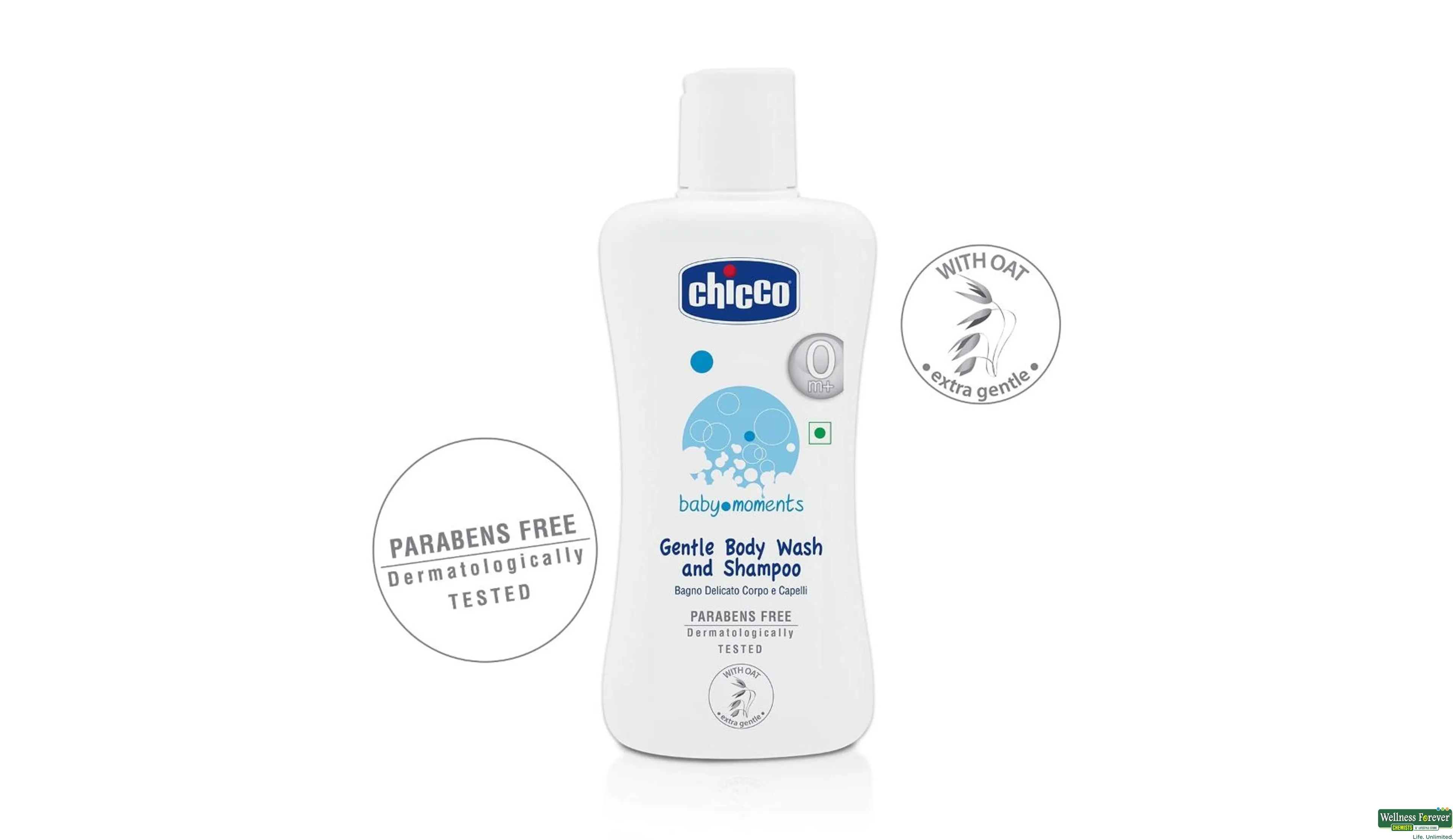 Chicco Baby Moments No-Tears Body Wash And Shampoo (New)