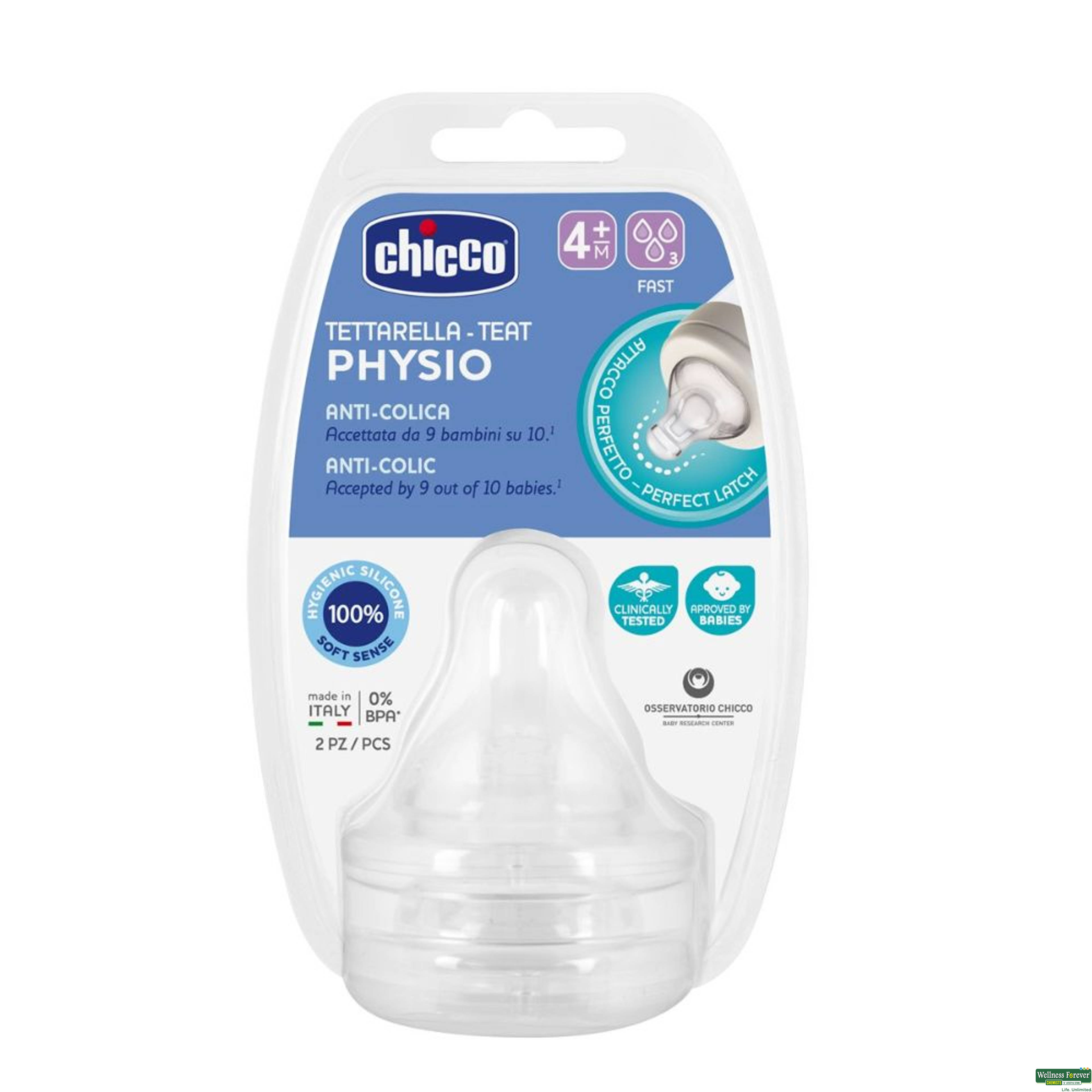 Chicco 4M Nipple, 2 Pieces-image