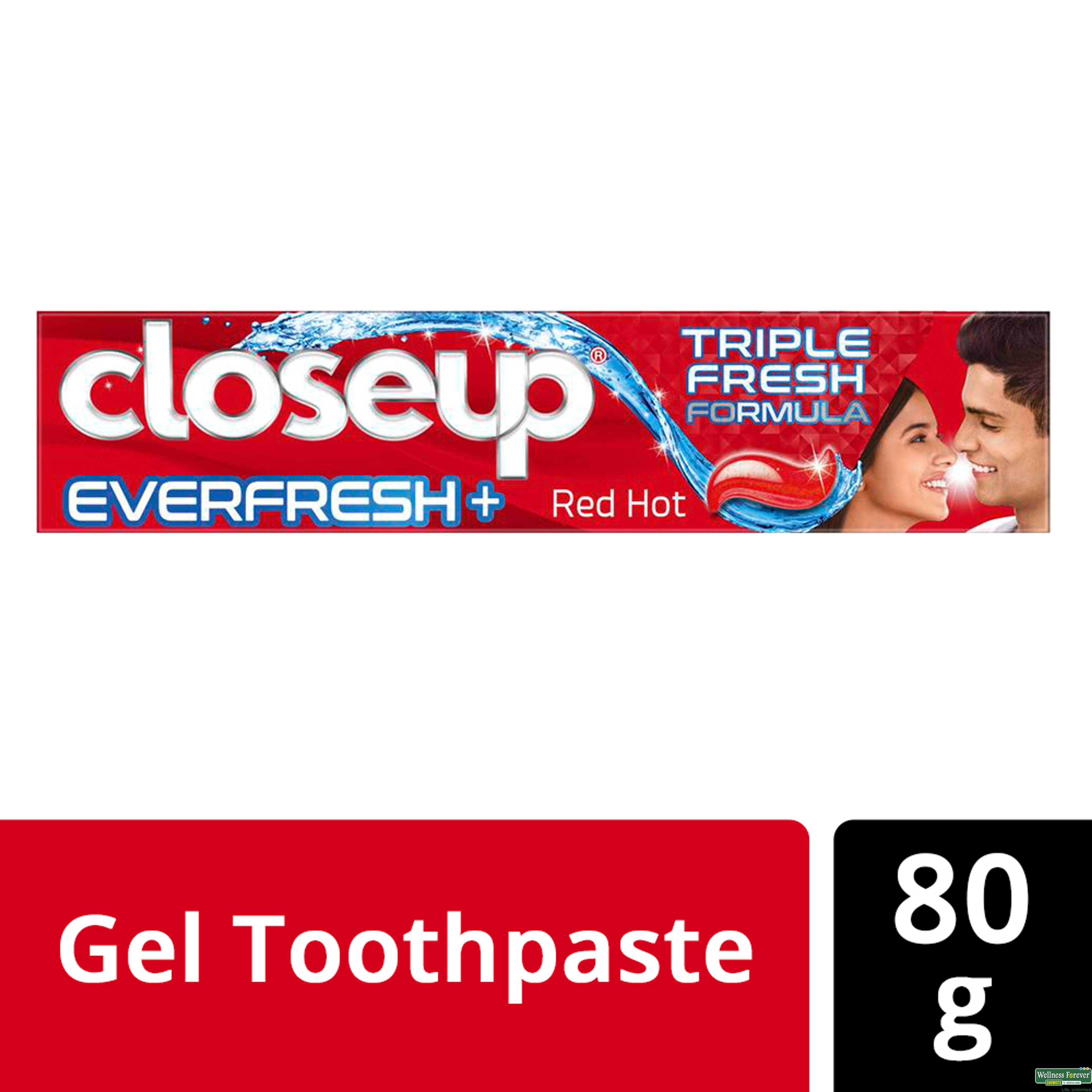 Closeup Everfresh+ Anti-Germ Gel Toothpaste Red Hot 80g-image