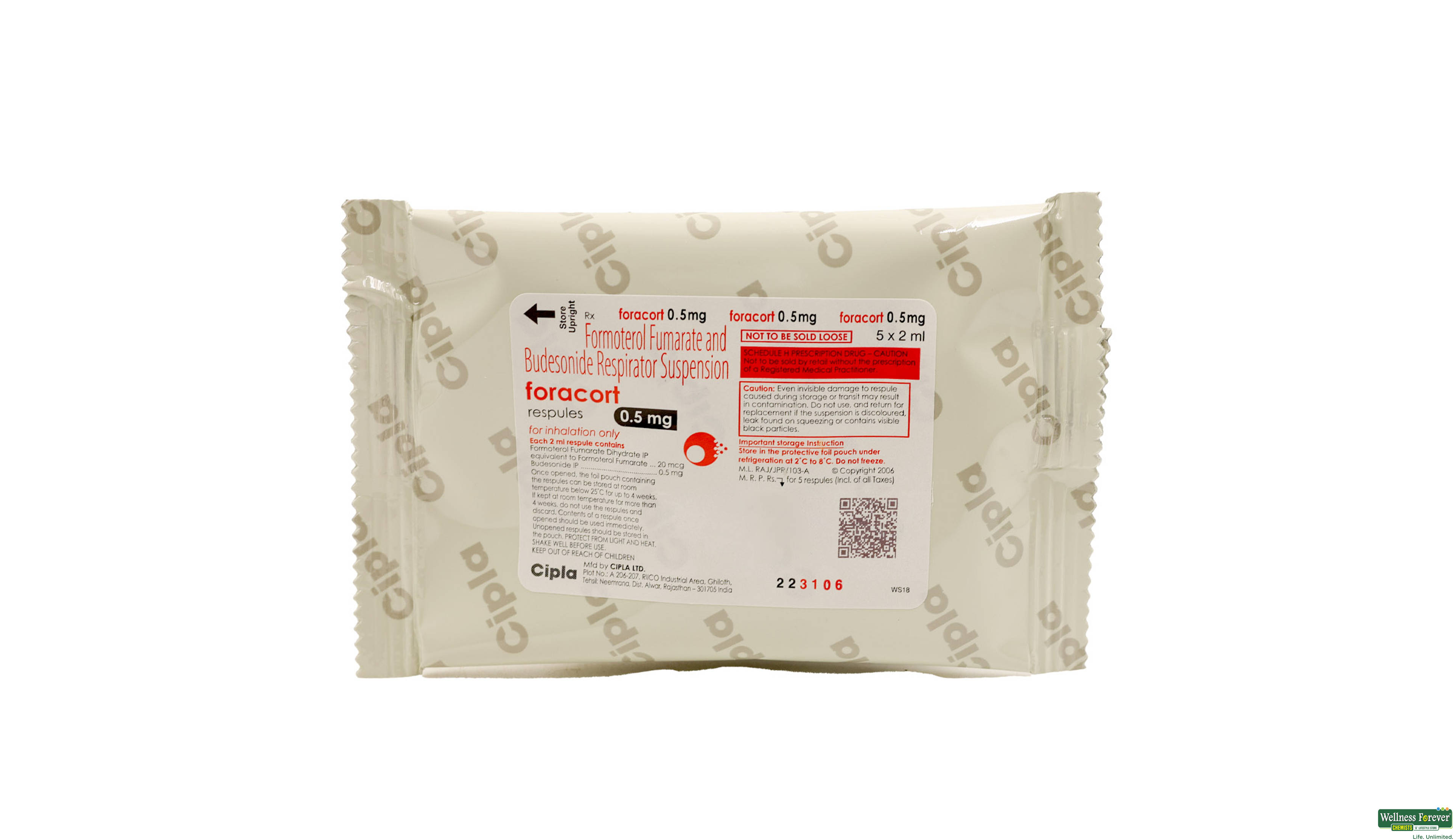 FORACORT 0.5MG RESPULES 2ML- 1, 2ML, 