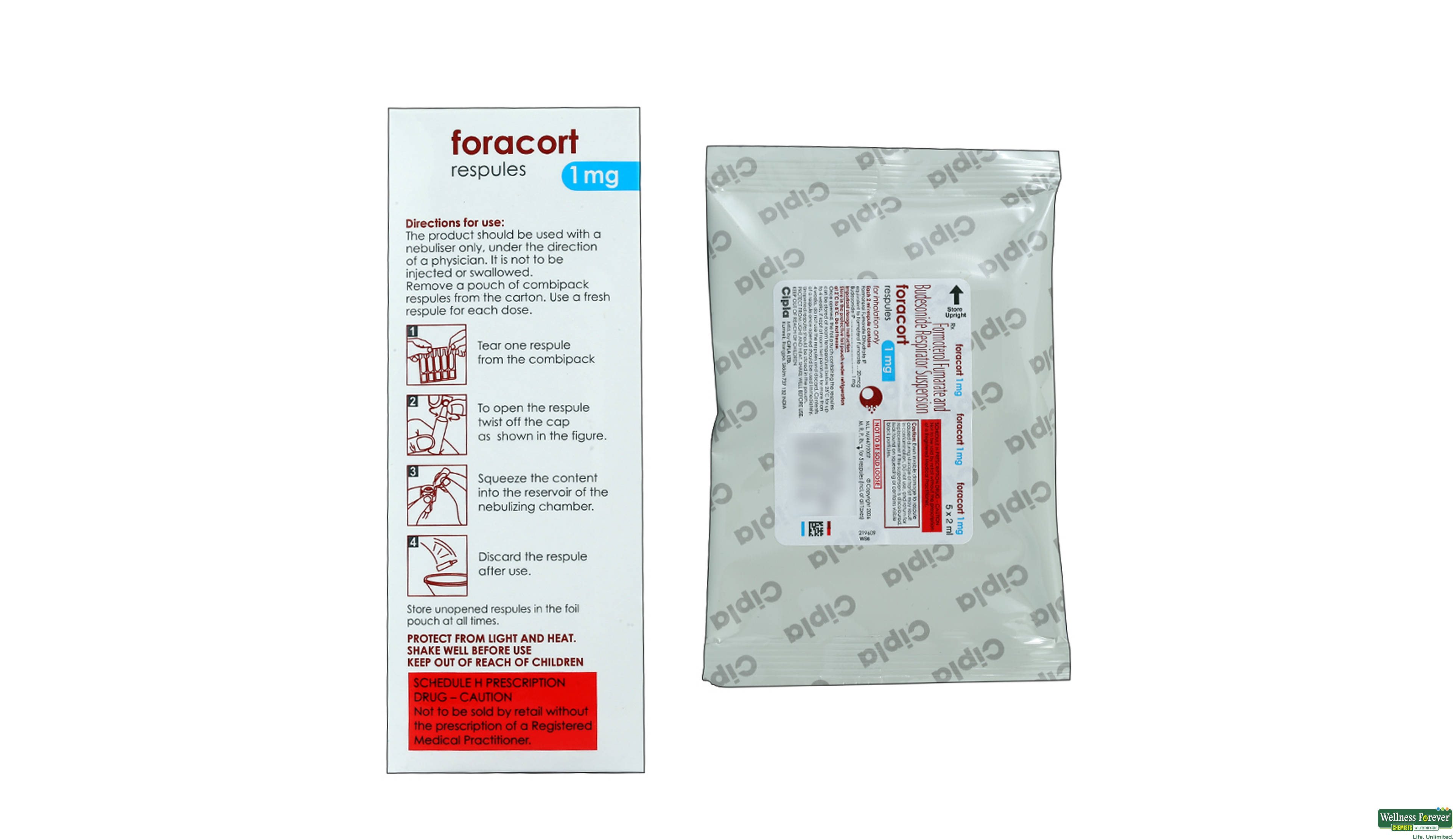 FORACORT 1MG RESPULES 2ML- 2, 2ML, 