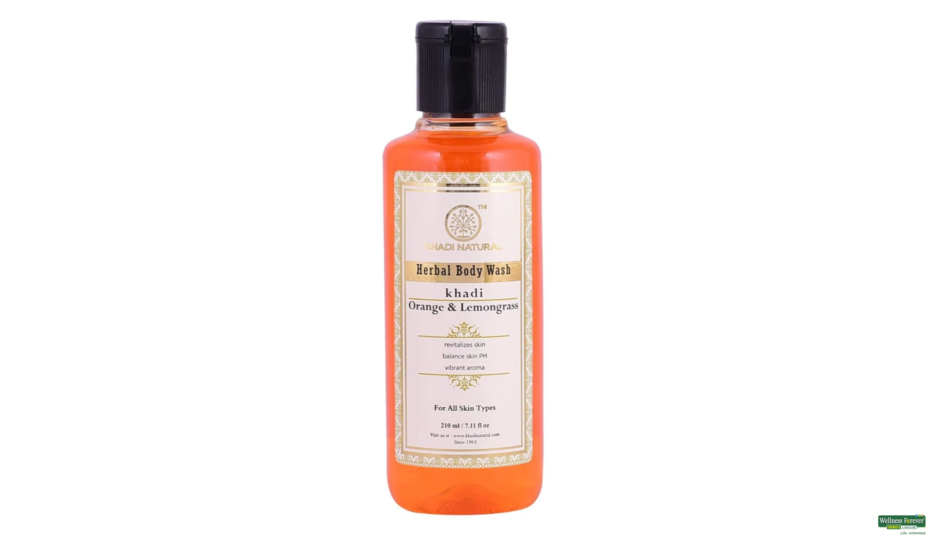 KHADI B/W ORANGE LEMONGRASS 210 ML- 1, 210ML, 