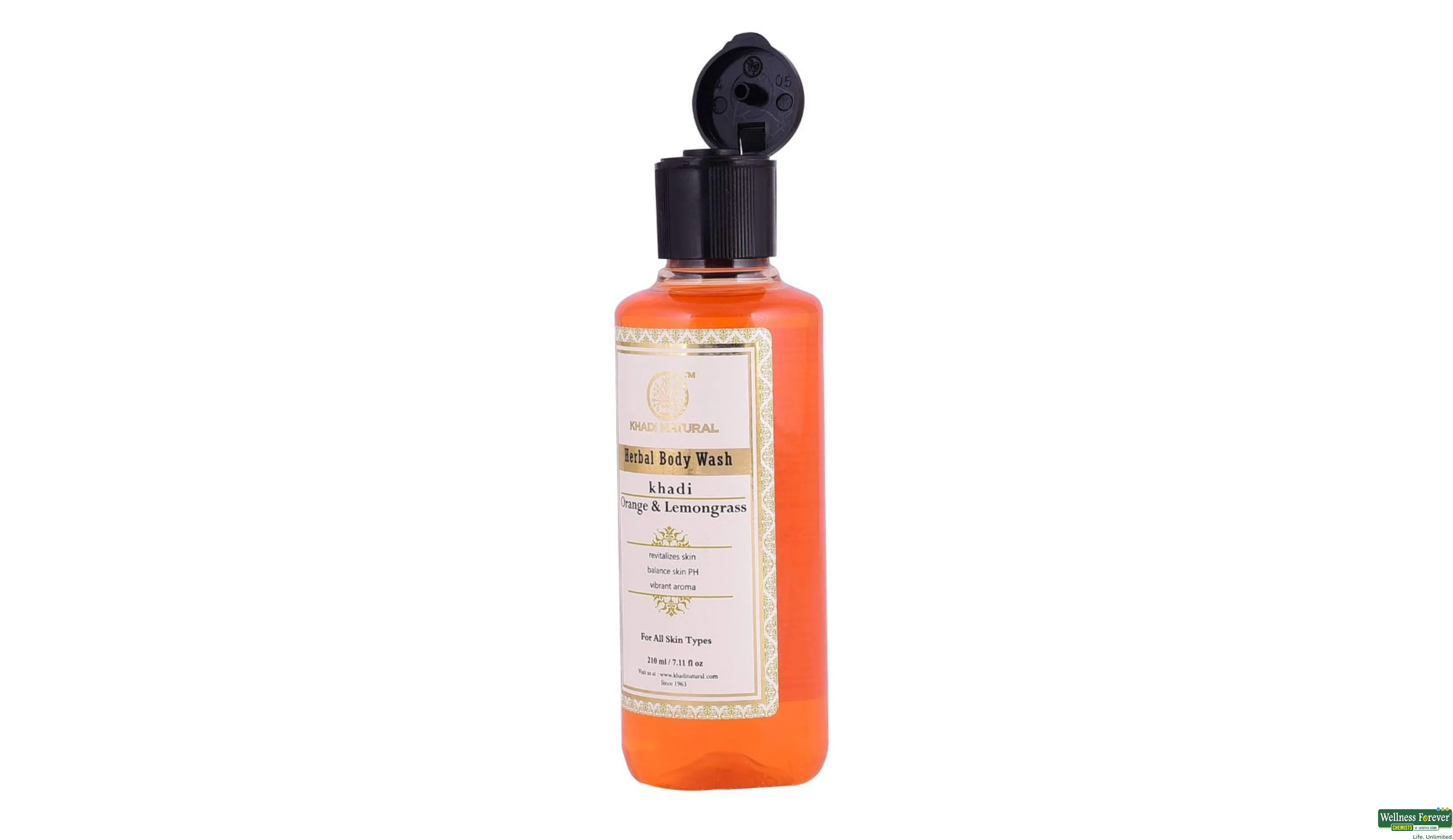 KHADI B/W ORANGE LEMONGRASS 210 ML- 3, 210ML, 