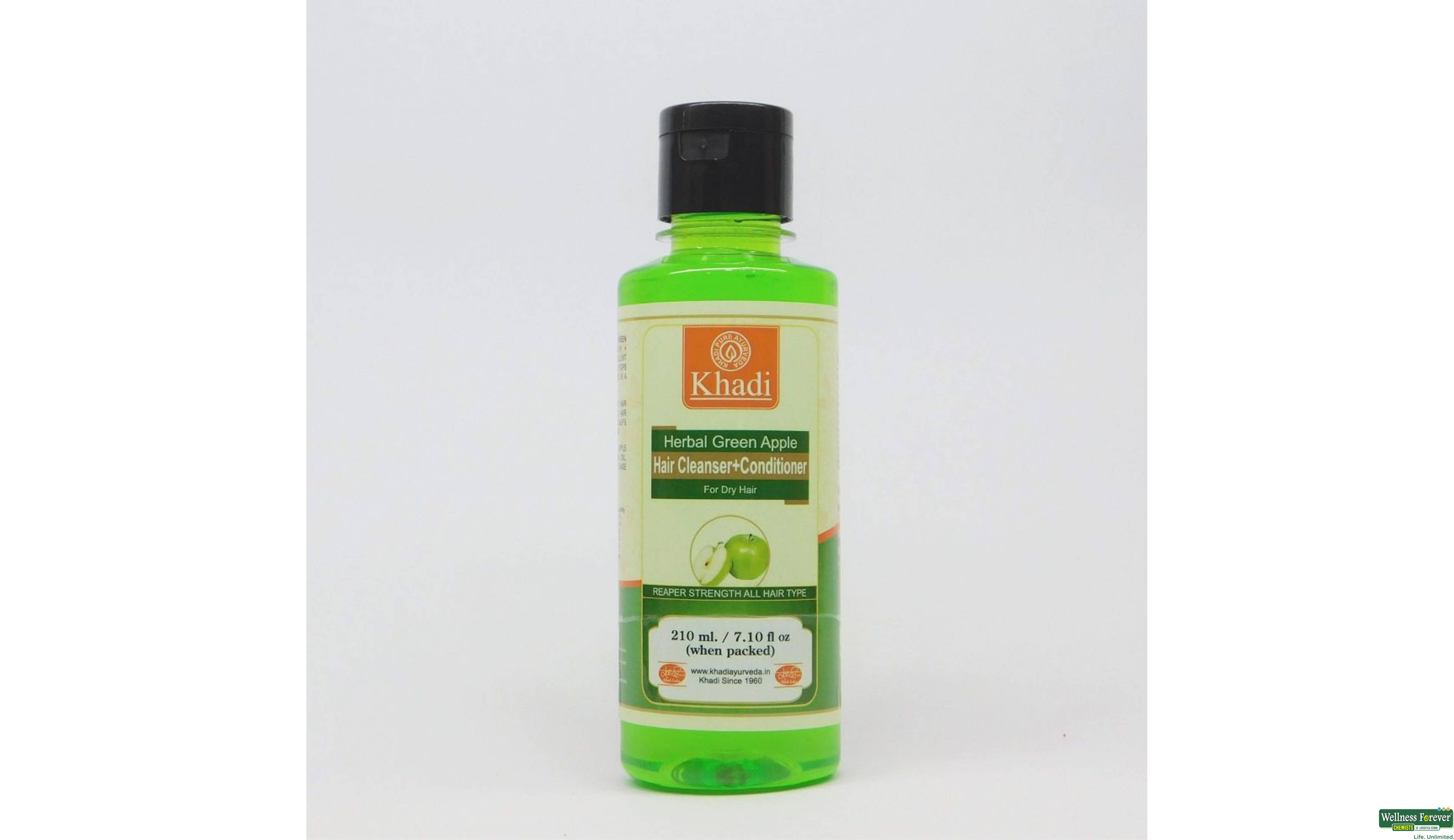 KHADI SHMP/COND GREEN APPLE 210ML- 1, 210ML, 