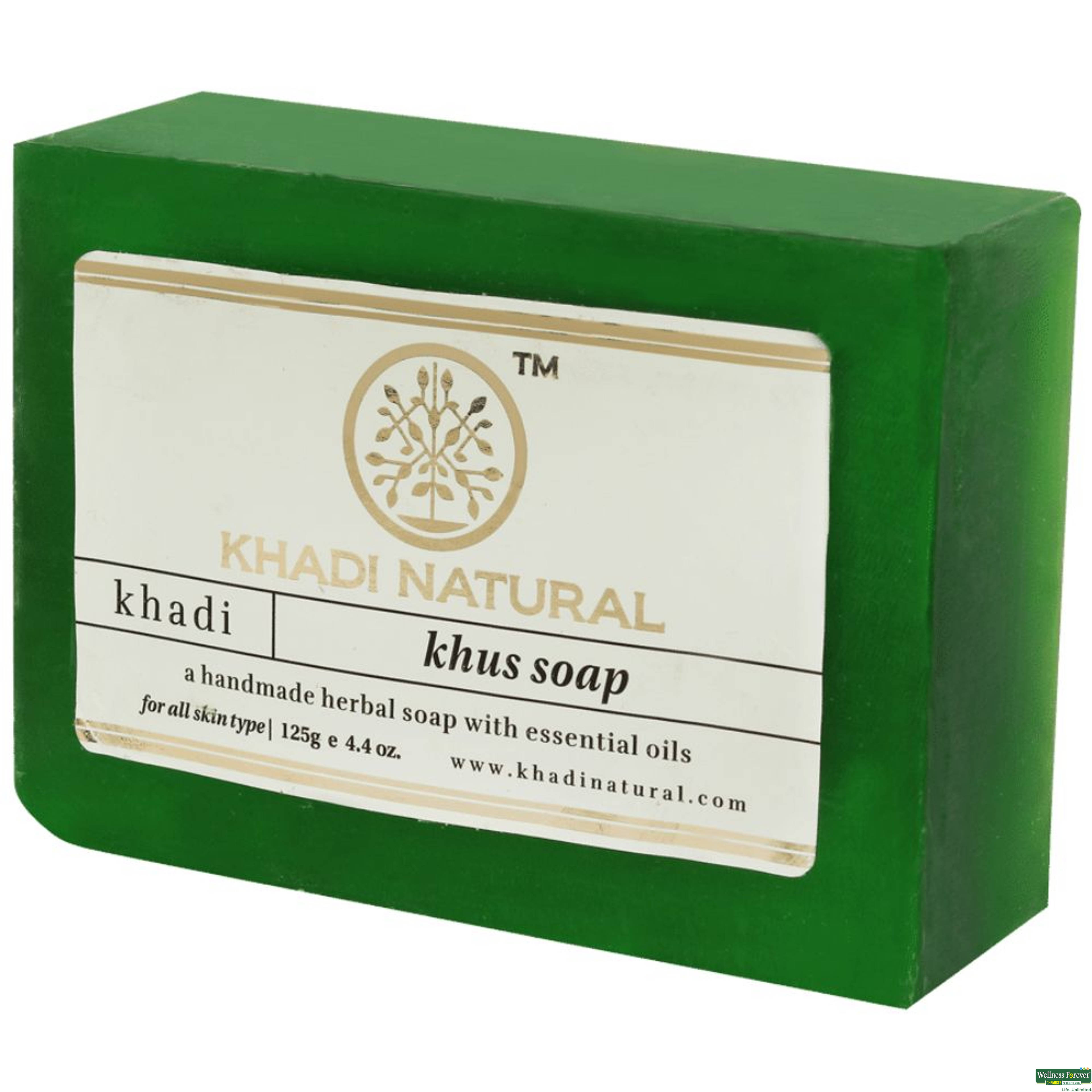 Khadi Natural Khus Handmade Soap, 125 g-image