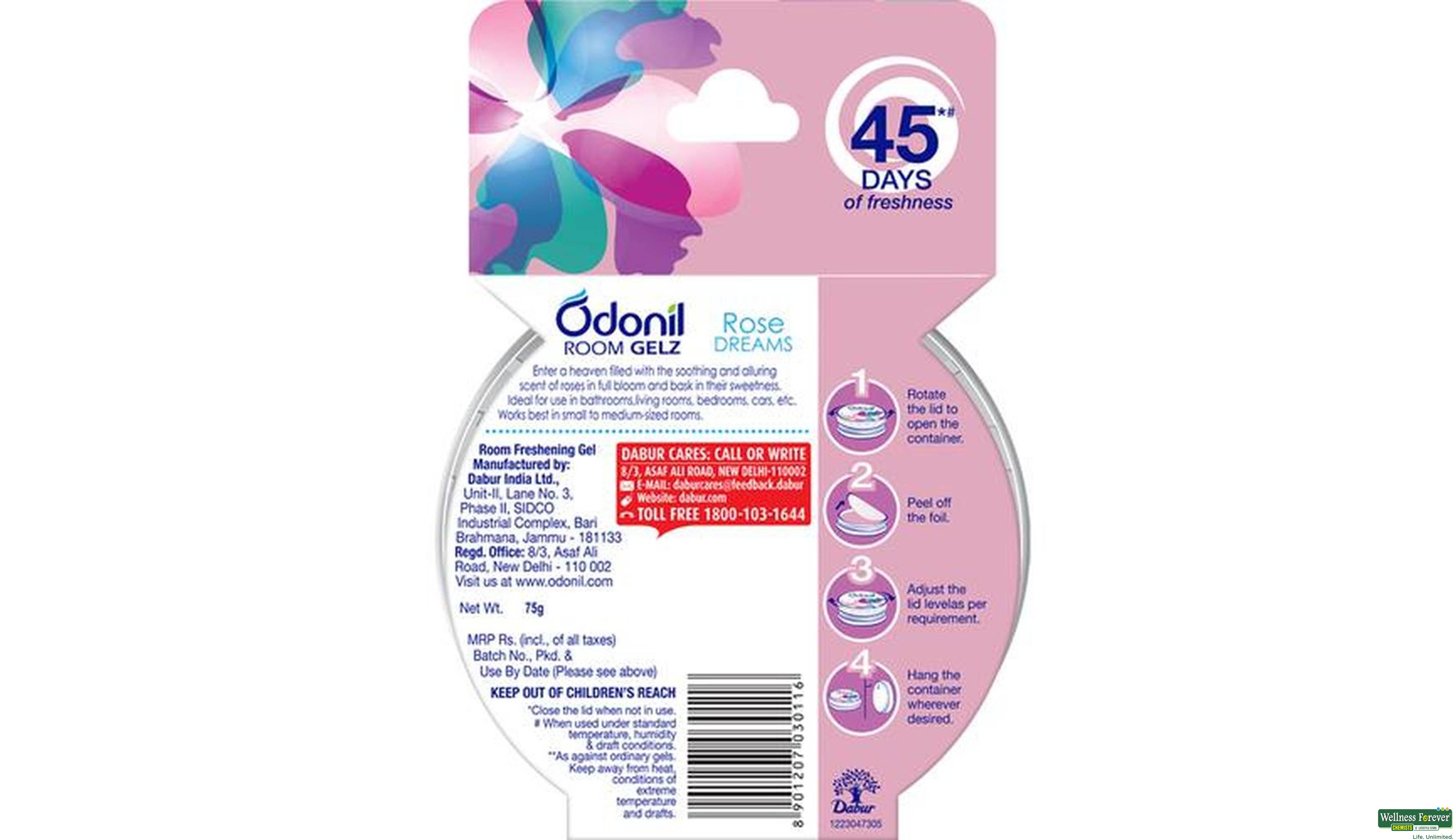 ODONIL NATURE R/FR GEL ROSE DREAMS 75GM- 2, 75GM, 