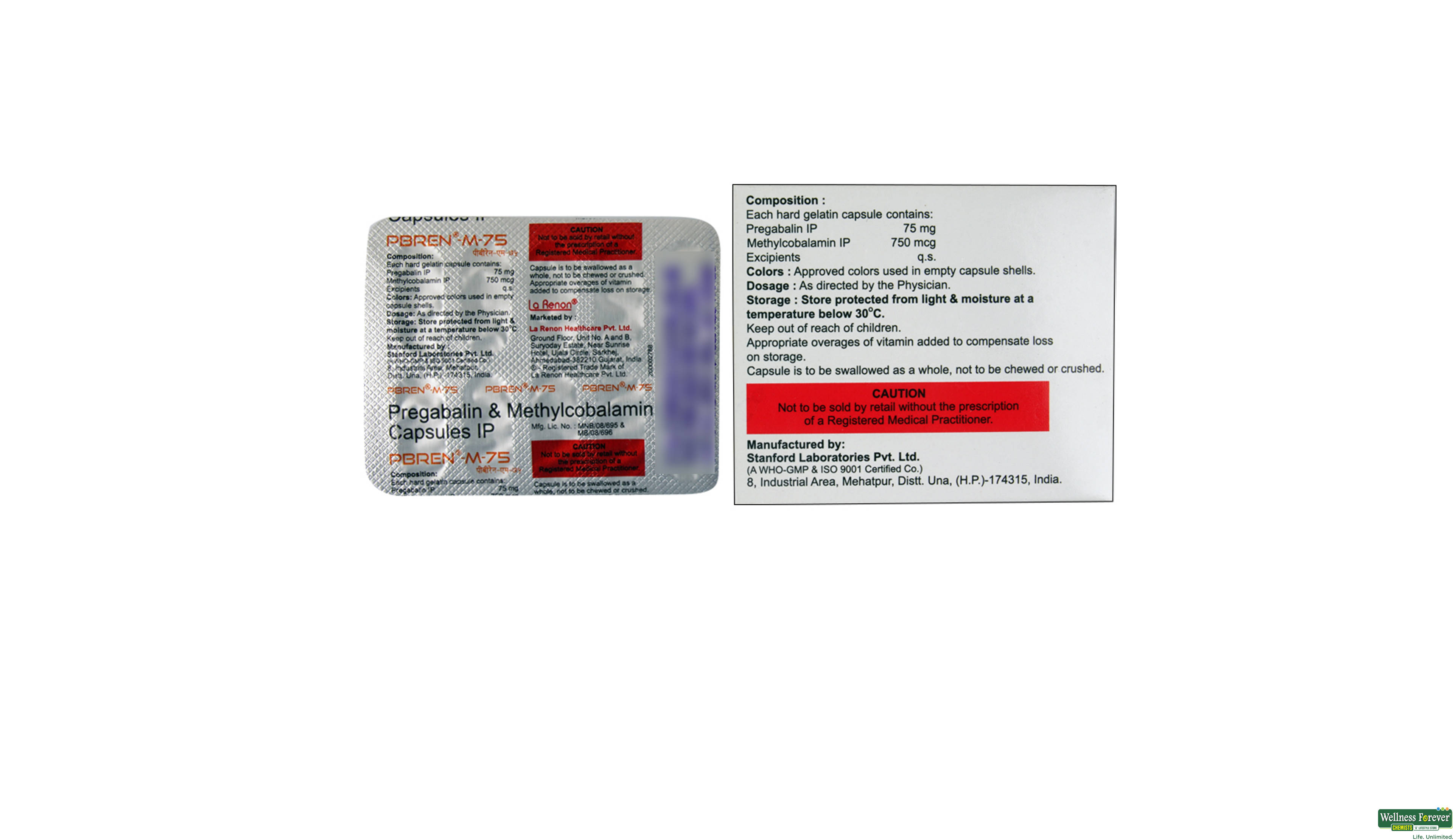 PBREN-M 75MG 10CAP- 2, 10CAP, 