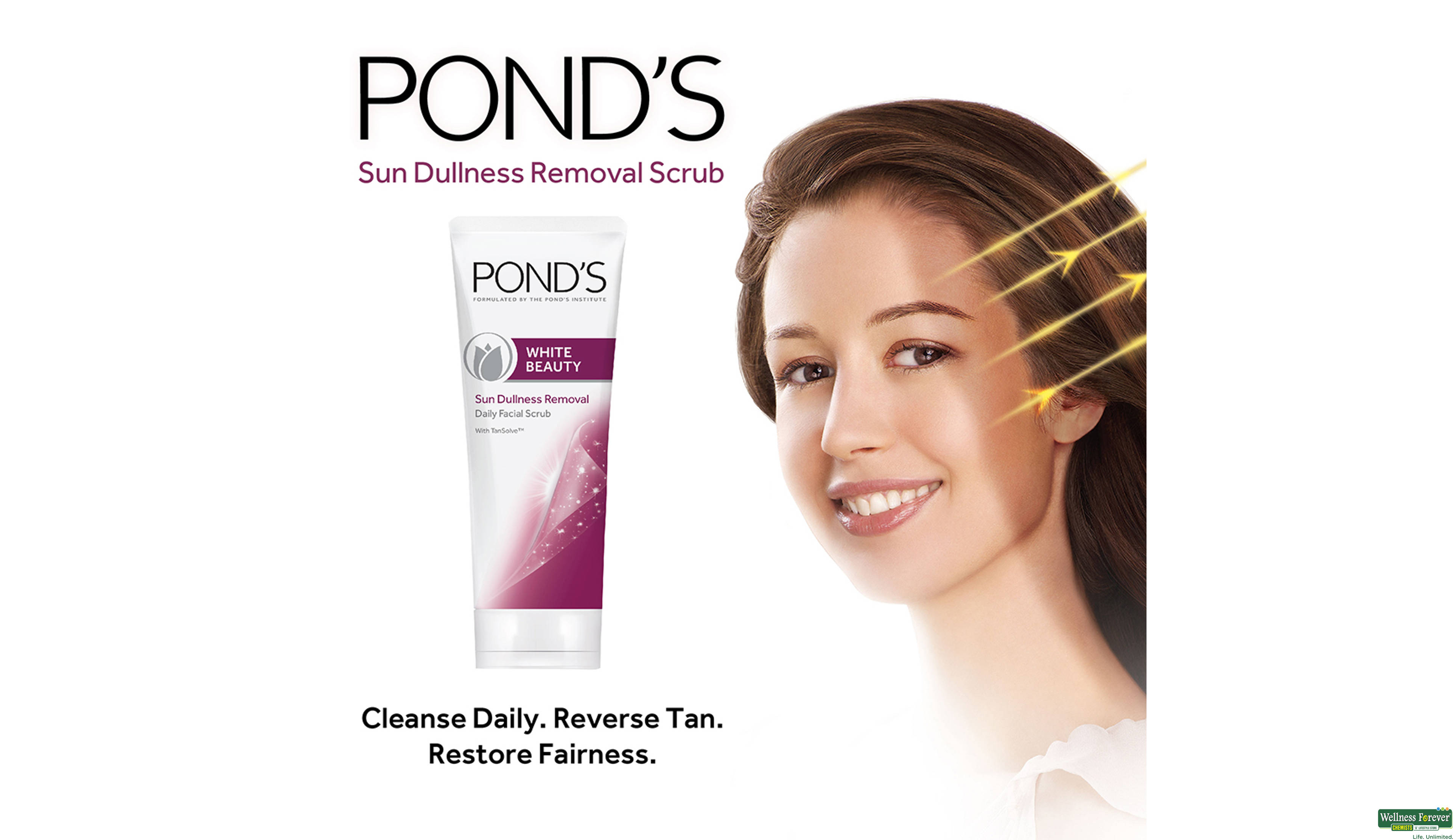 PONDS F/SCRUB WHITE TAN REMOVAL 50GM- 4, 50GM, null