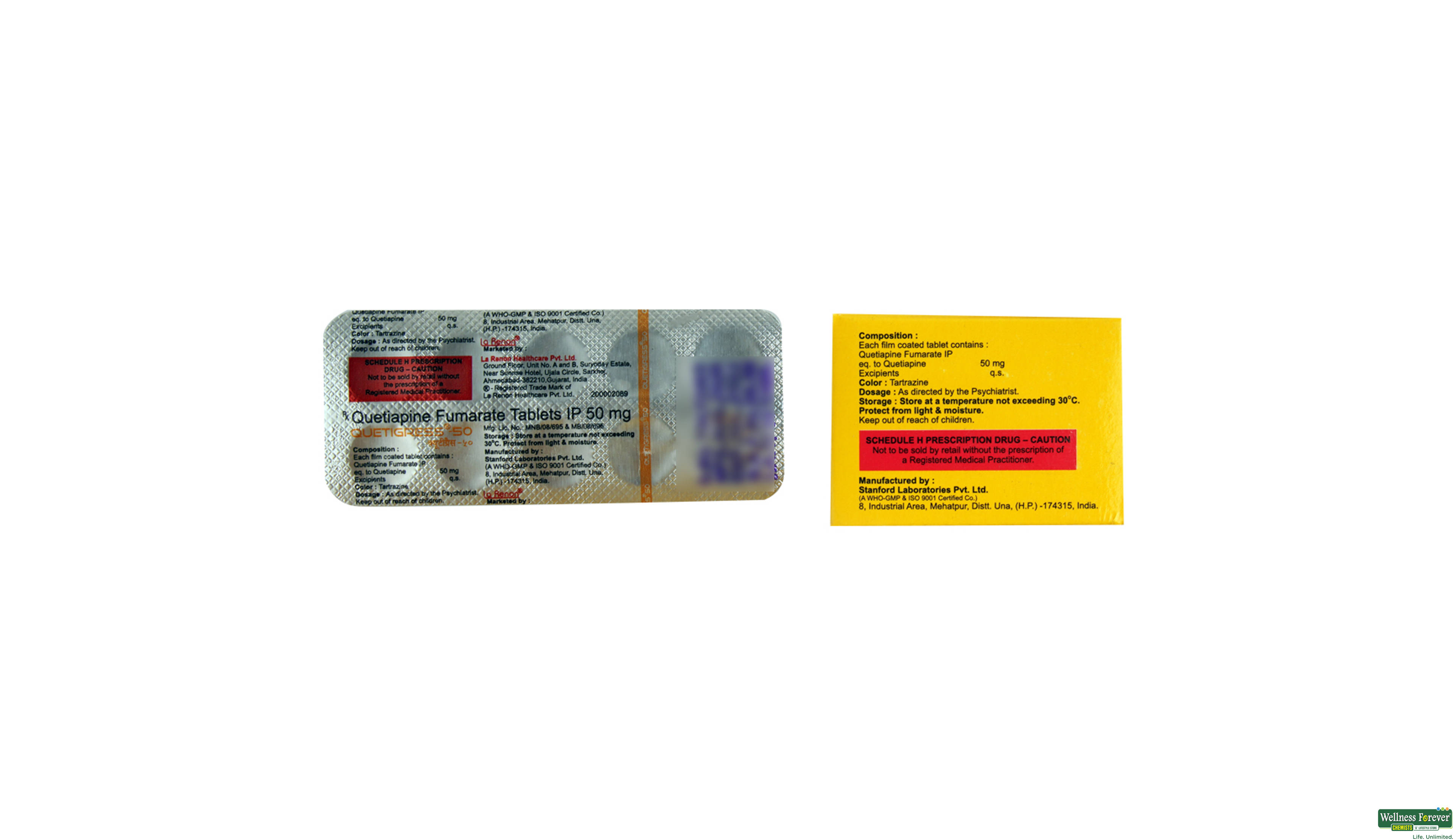 QUETIGRESS 50MG 10TAB- 2, 10TAB, 