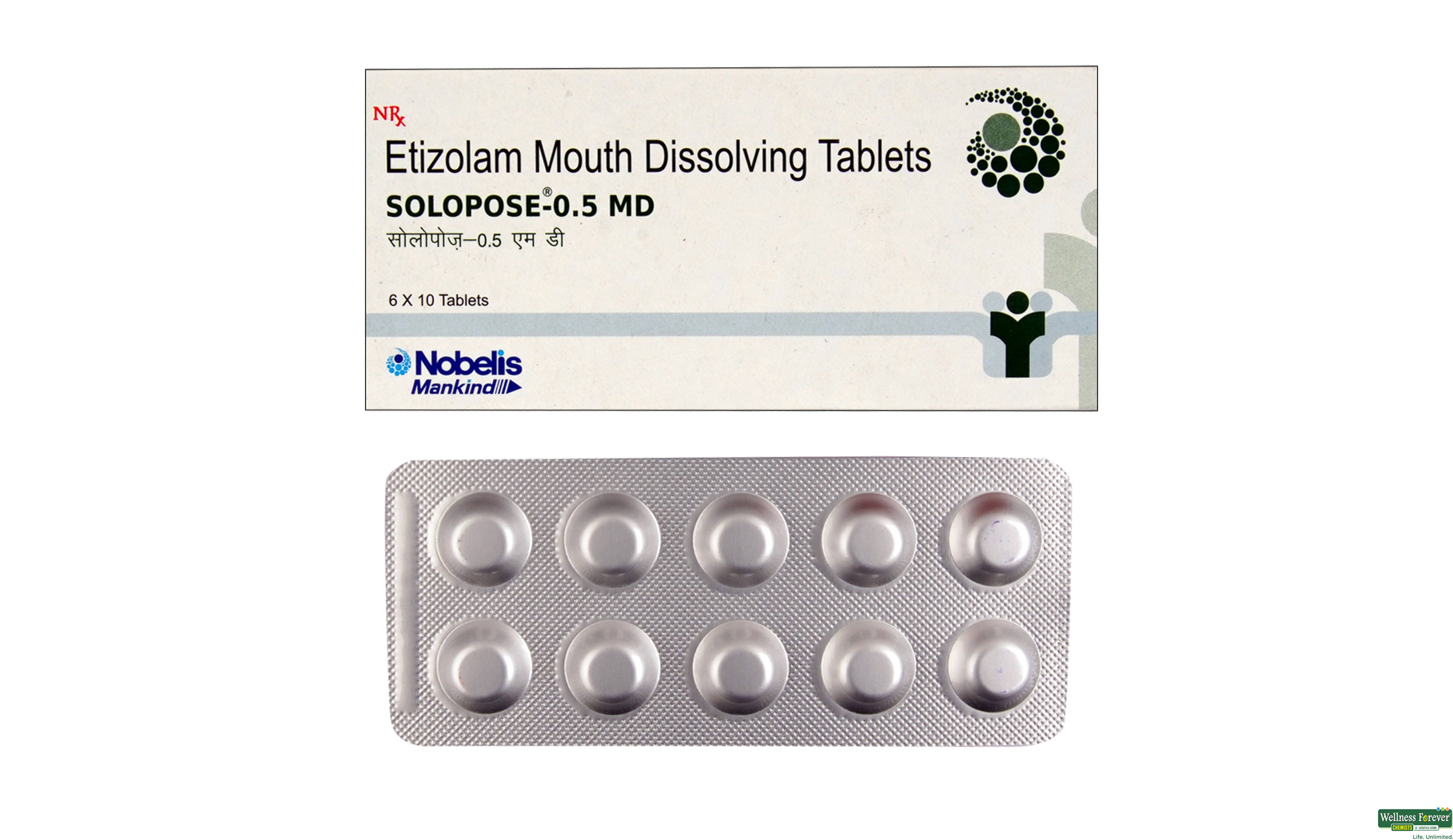 SOLOPOSE-MD 0.5MG 10TAB- 1, 10TAB, 