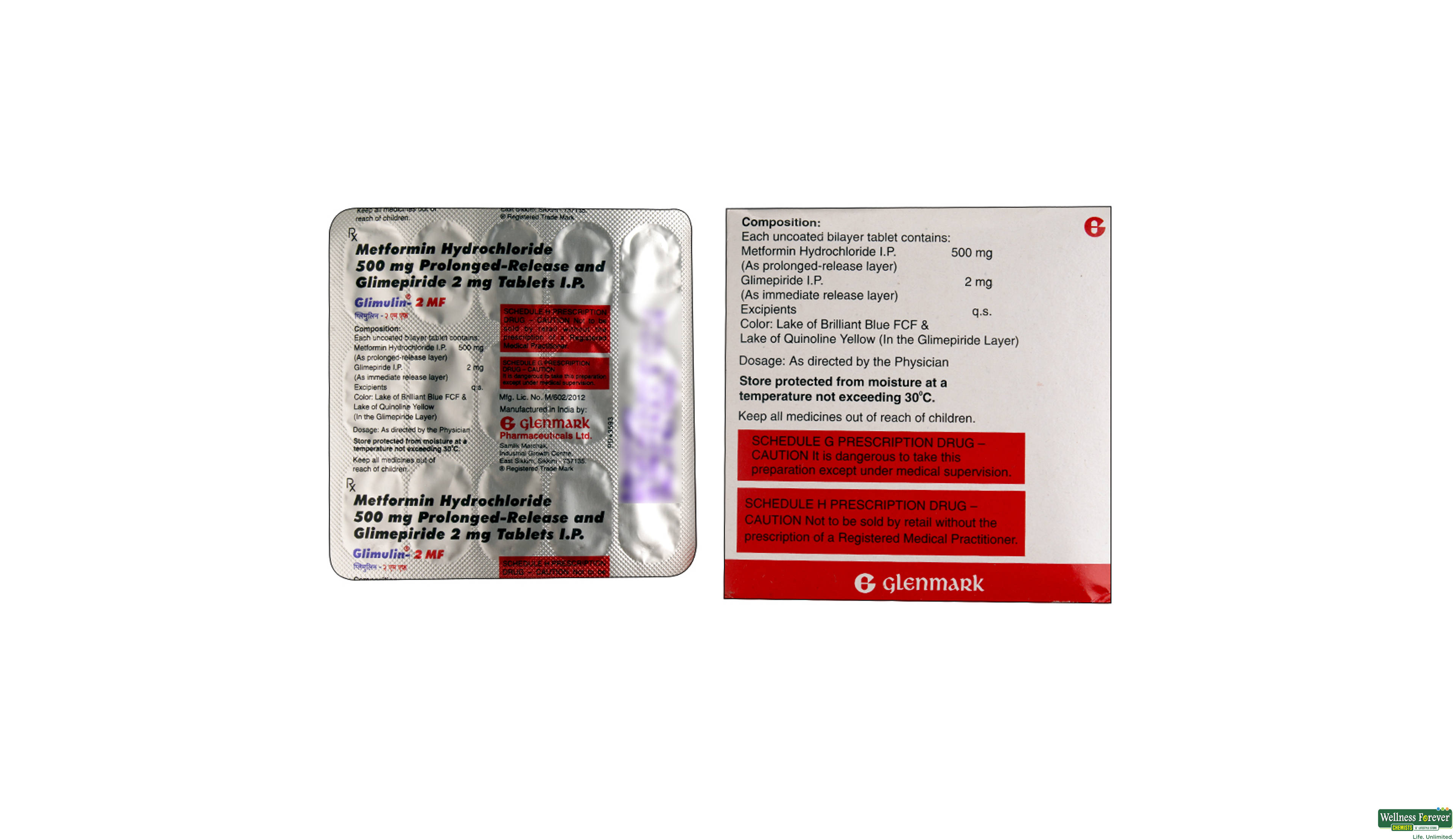 GLIMULIN-MF 2MG 15TAB- 2, 15TAB, 