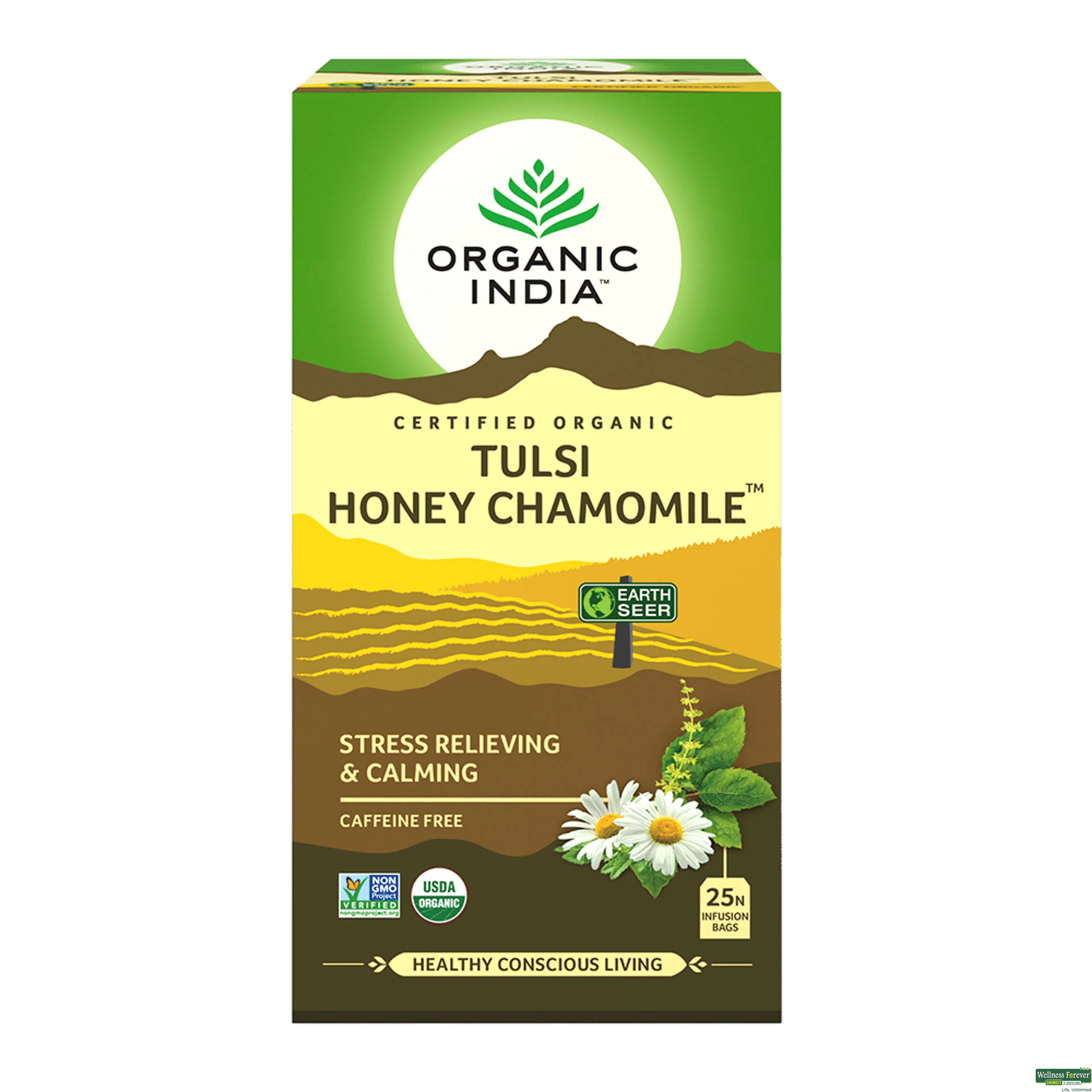 ORGANIC GR/TEA HONEY CHAMOMILE 25BAG-image